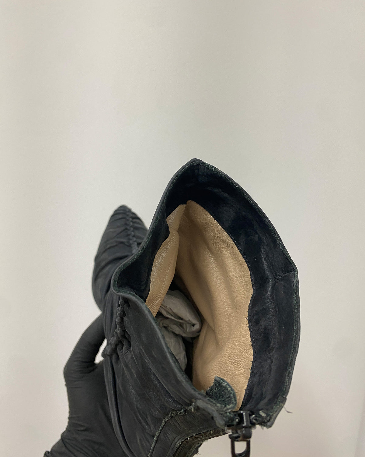 Jean-Michel Cazabat 2000s Gathered Leather Heels Black