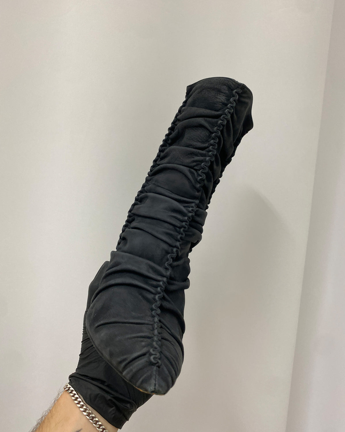 Jean-Michel Cazabat 2000s Gathered Leather Heels Black