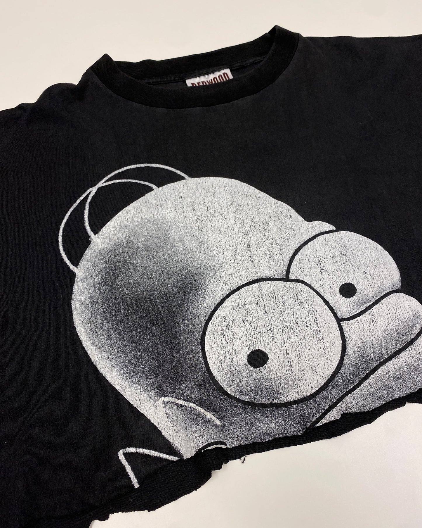 Vintage 1990s Cut Off The Simpsons Homer T-Shirt Black