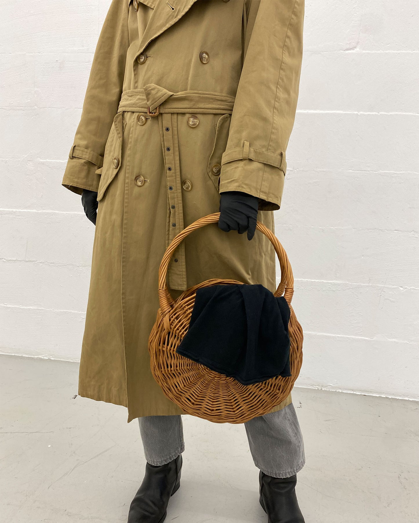 Boss Creation Hugo Boss Paris 1970s Trench Coat Beige