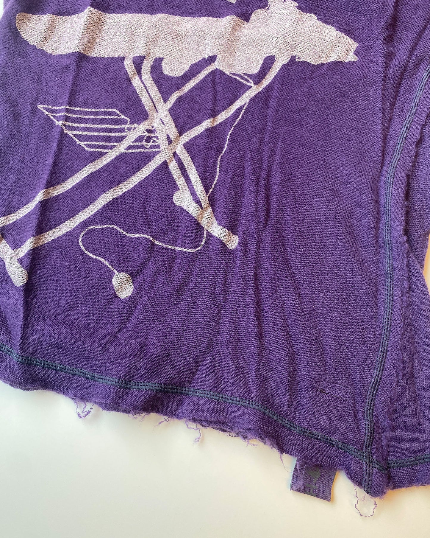 Hvana 2010s Iron Cashmere Longsleeve Knit Top Purple