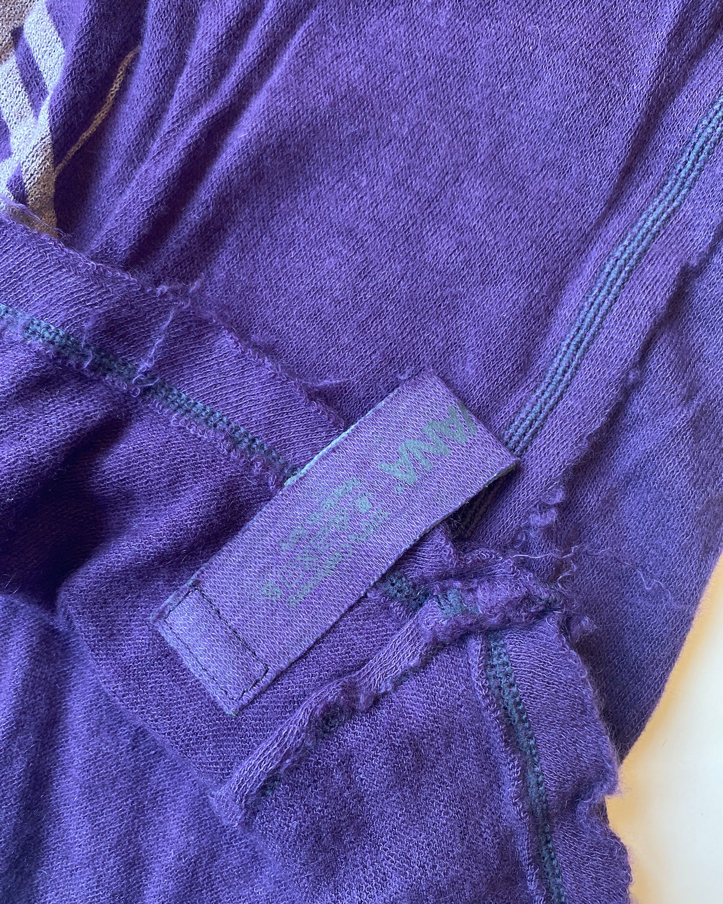 Hvana 2010s Iron Cashmere Longsleeve Knit Top Purple