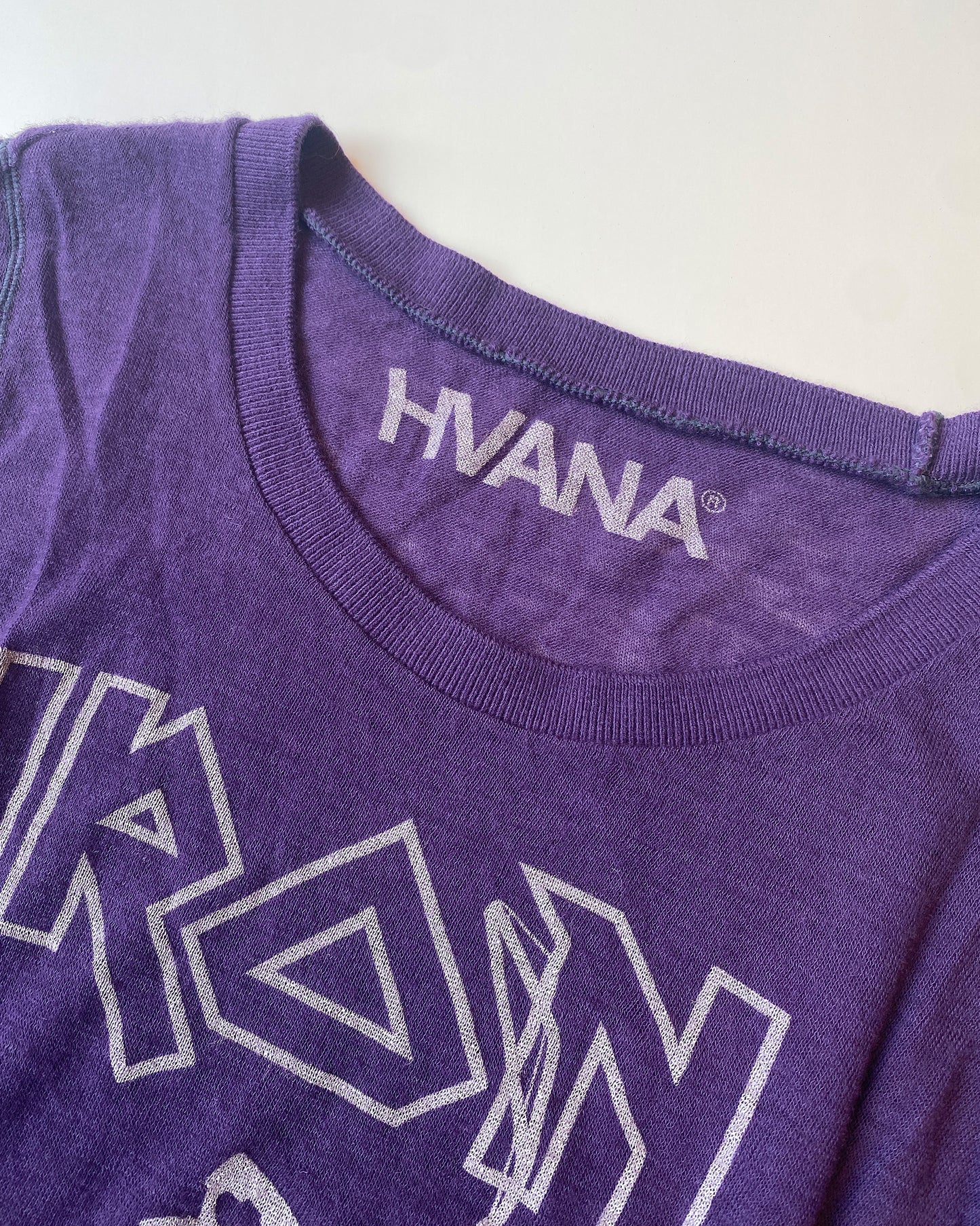 Hvana 2010s Iron Cashmere Longsleeve Knit Top Purple