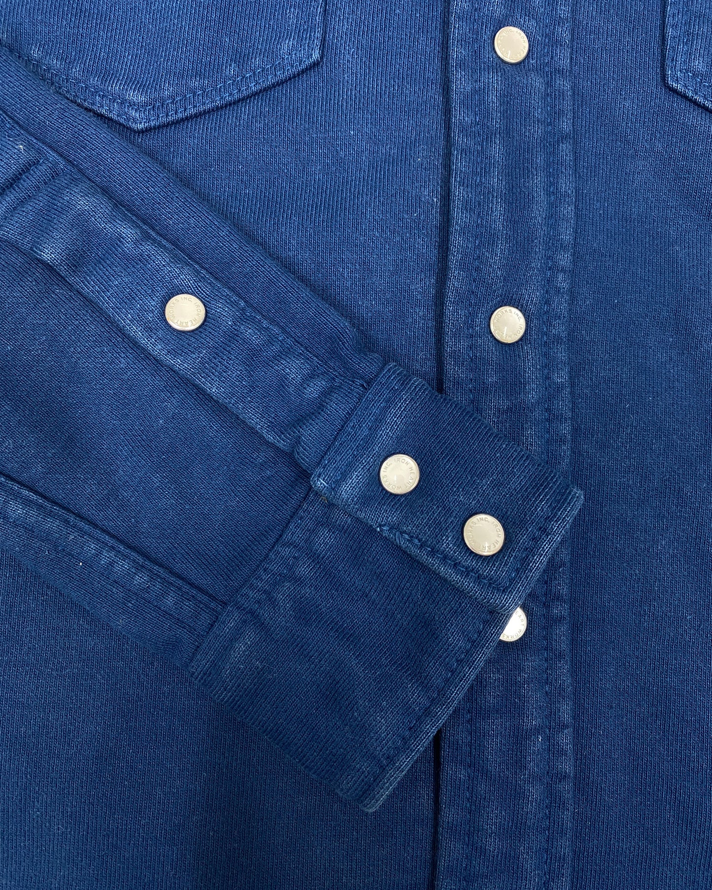 Iron Hearts 2010s Heavyweight Push Button Western Shirt Blue