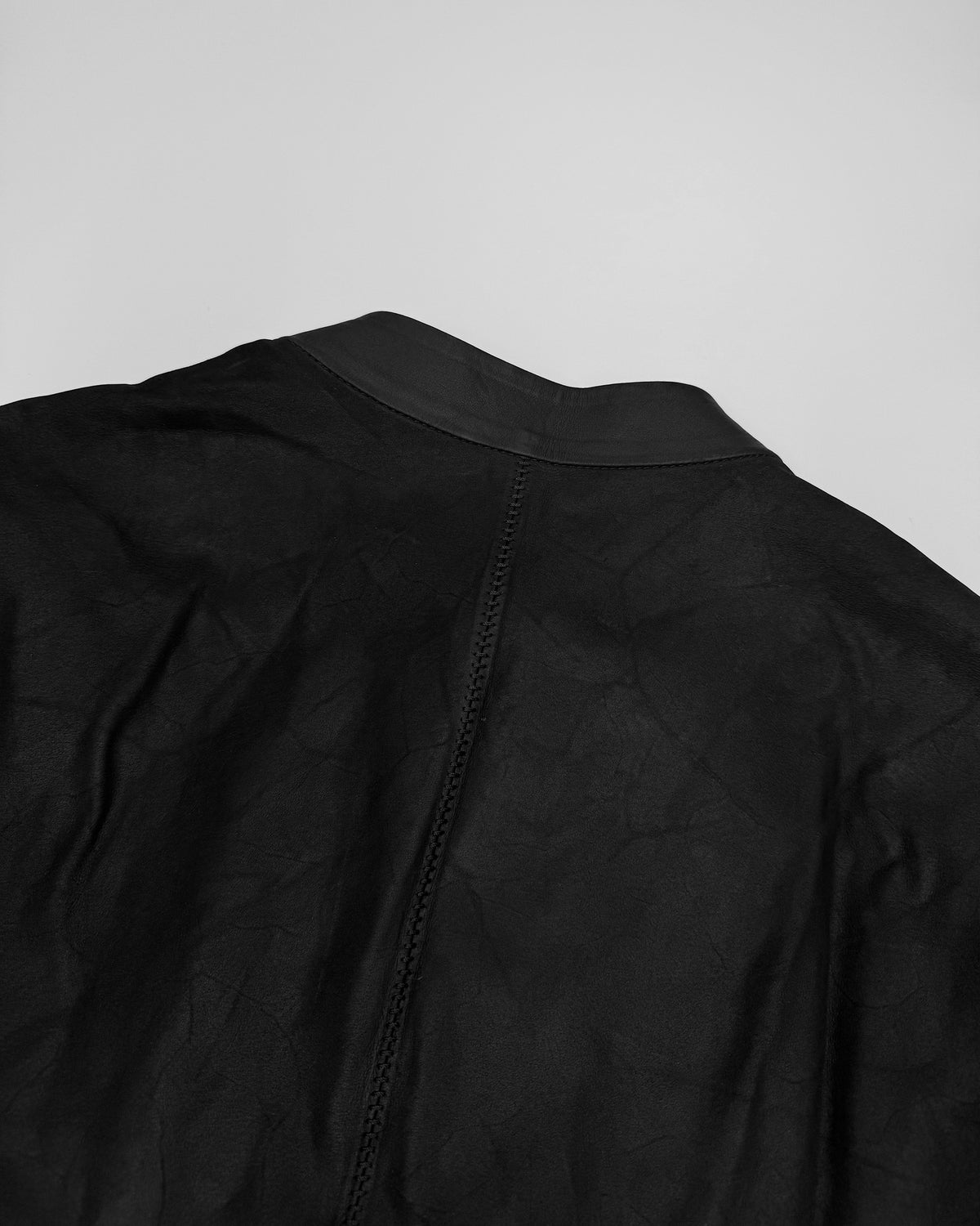 Isaac Sellam 2020s Washed Calf Leather Jacket Black