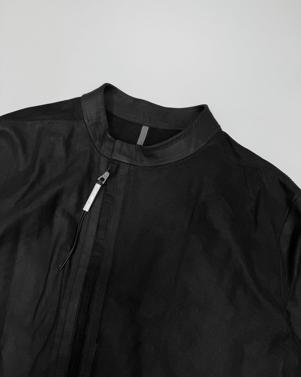 Isaac Sellam 2020s Washed Calf Leather Jacket Black