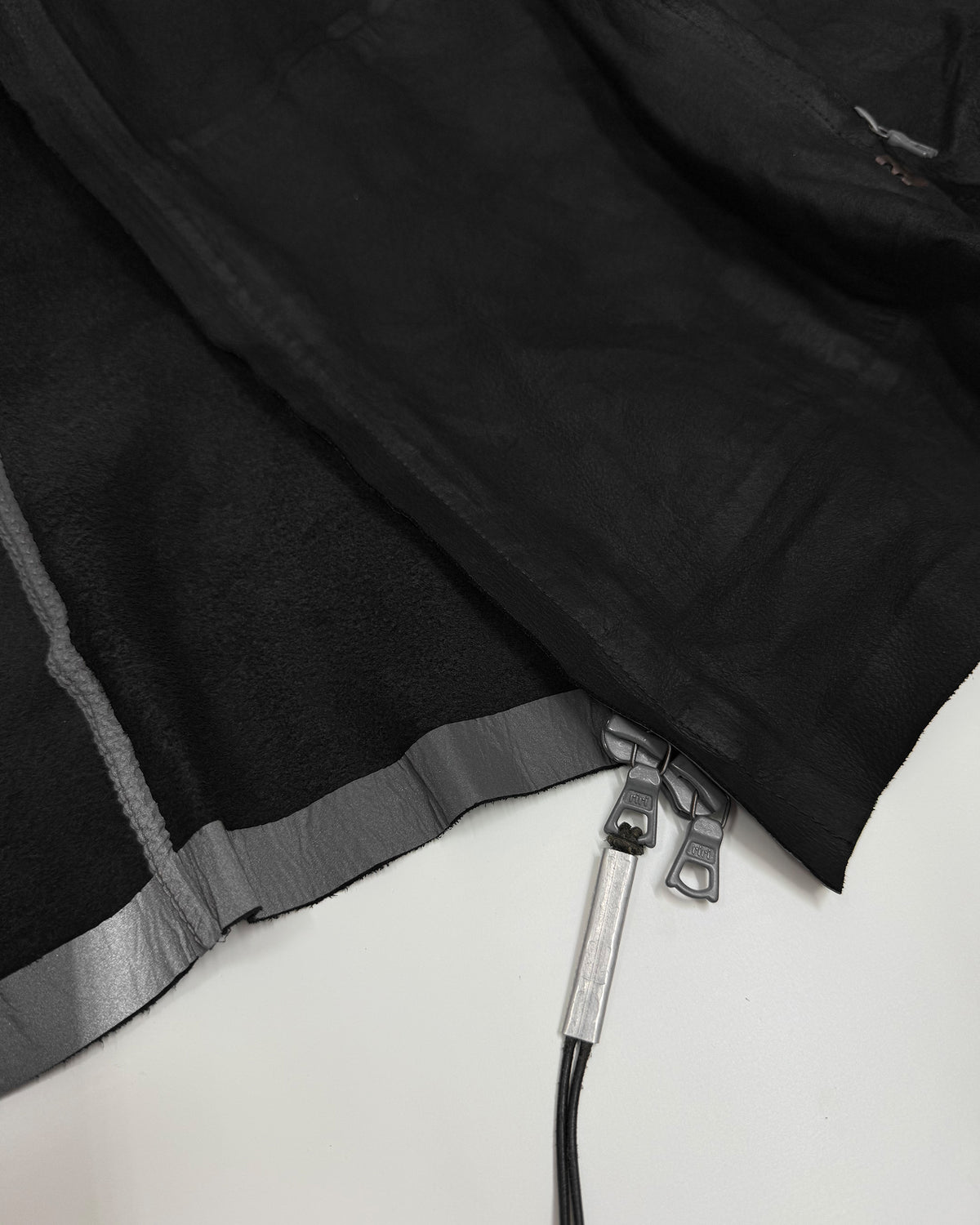 Isaac Sellam 2020s Washed Calf Leather Jacket Black