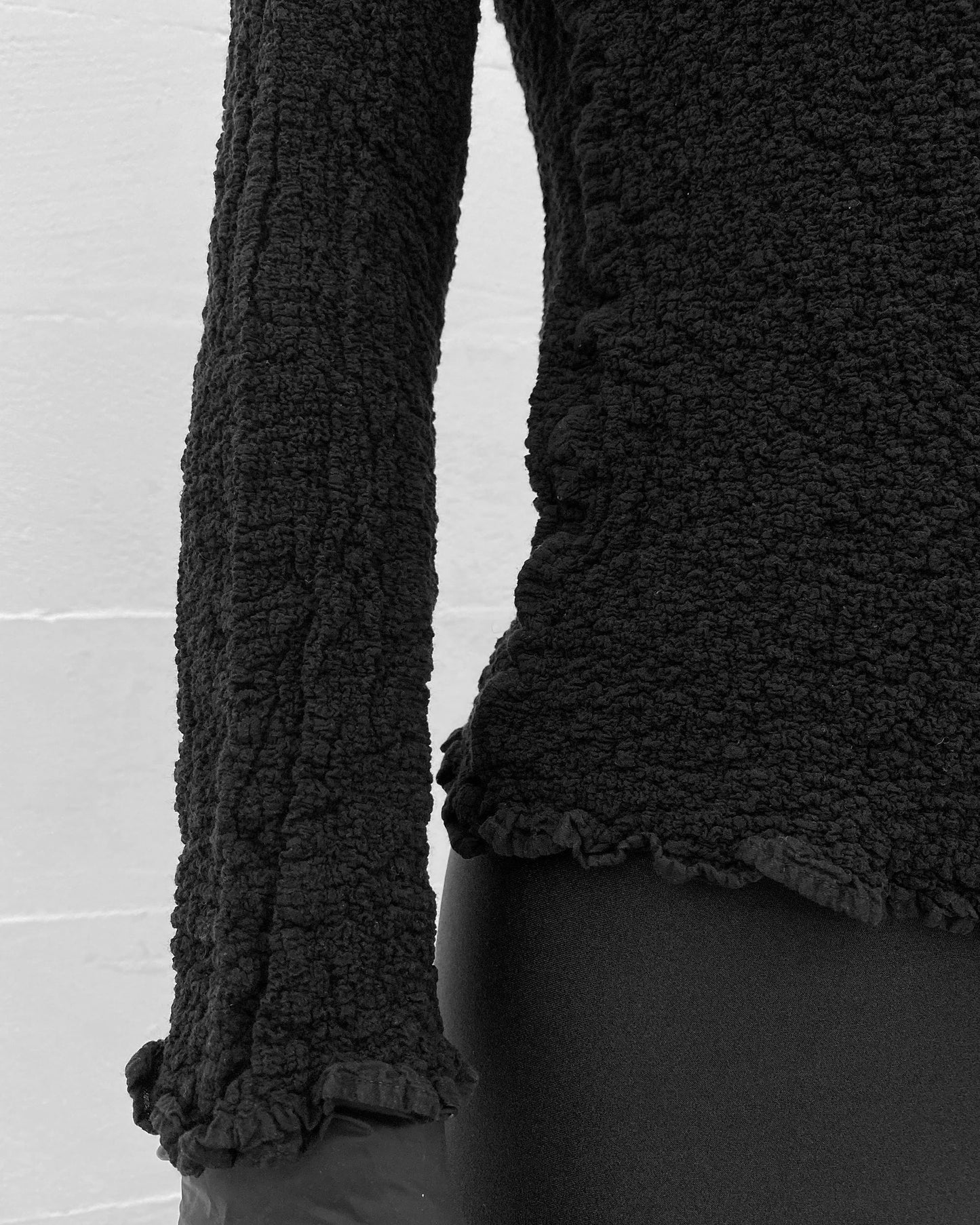 Issey Miyake 2010s Cauliflower Button Top Black