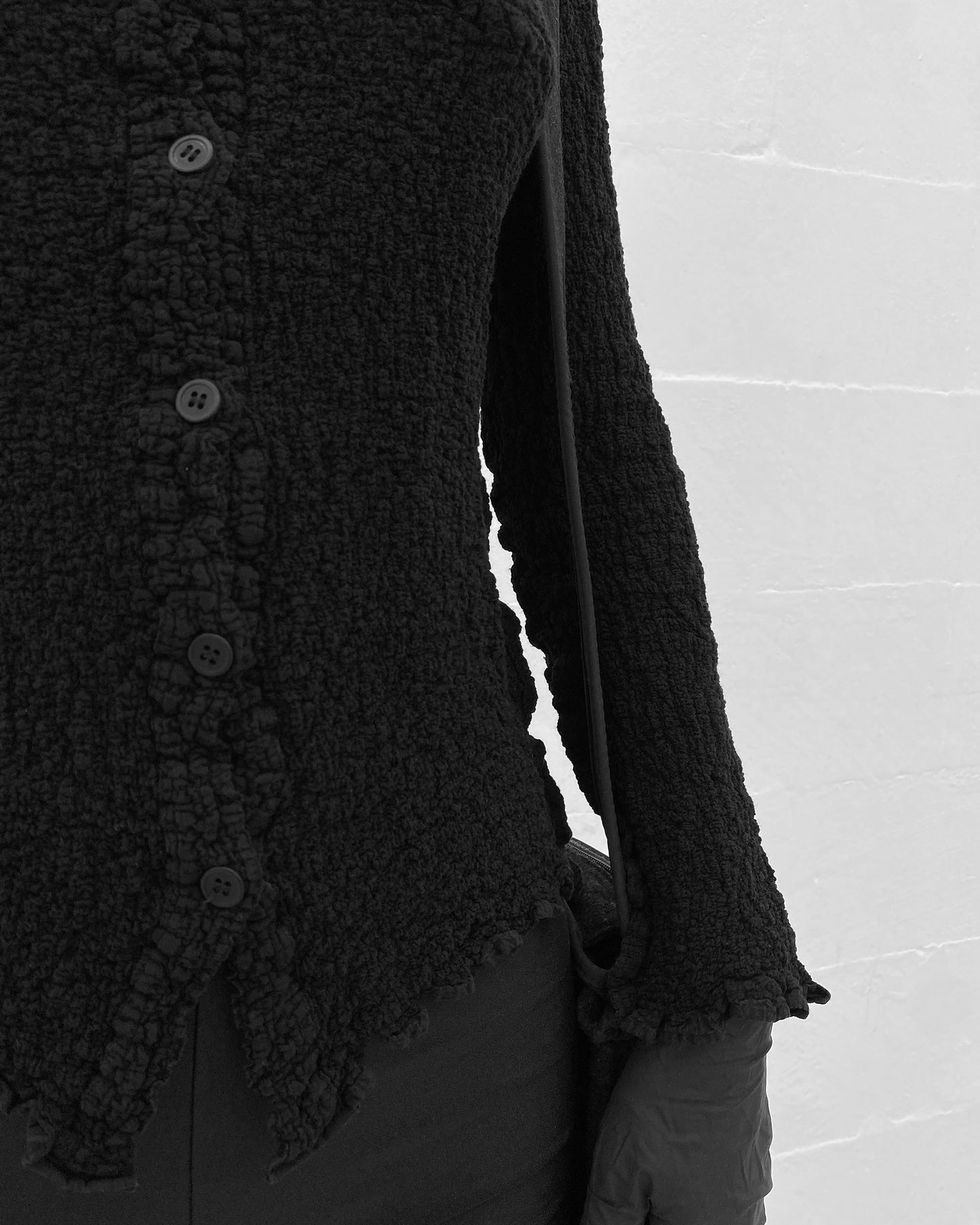 Issey Miyake 2010s Cauliflower Button Top Black