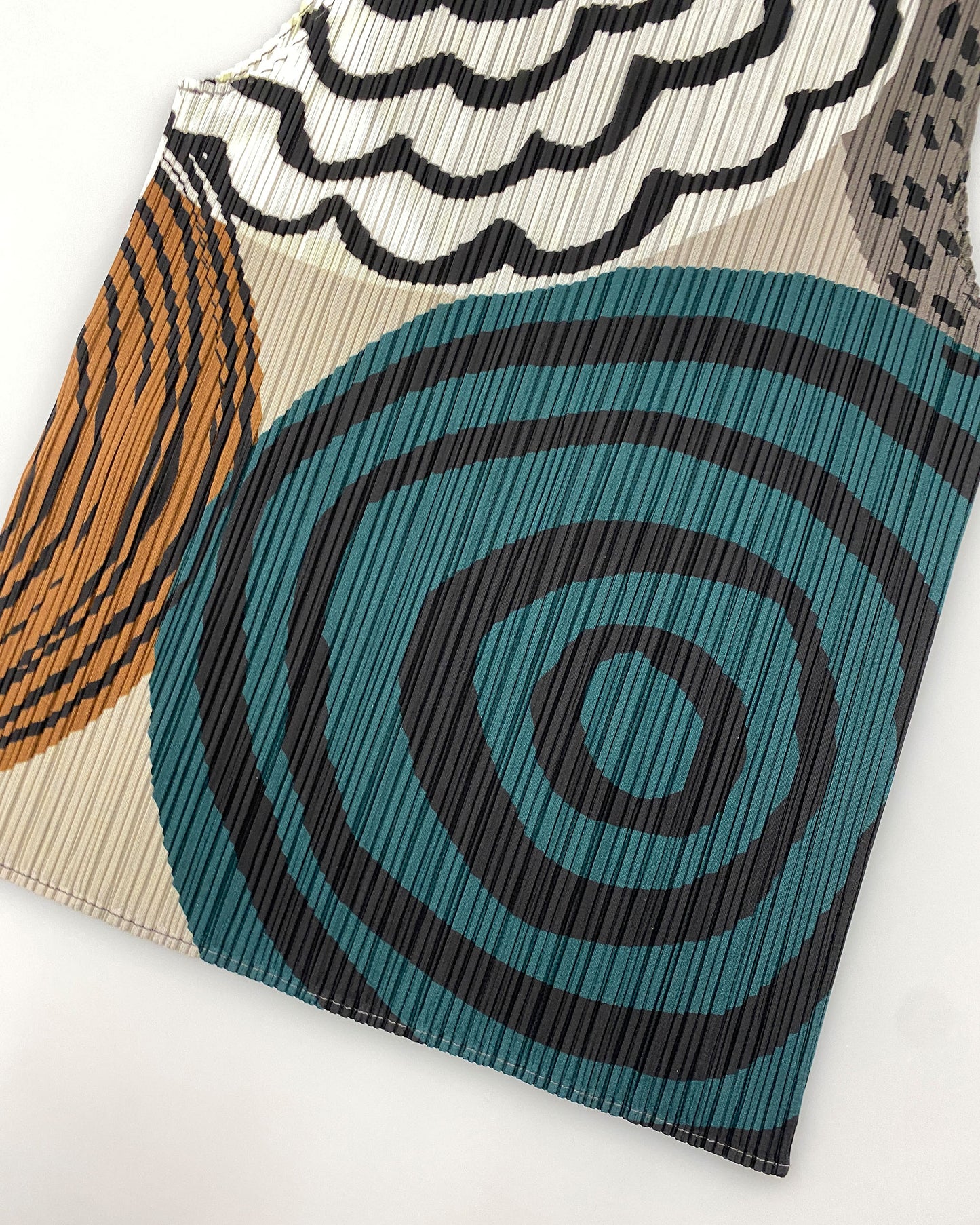 Issey Miyake 2010s Pleats Please Annual Ring Tank Top Multicolor