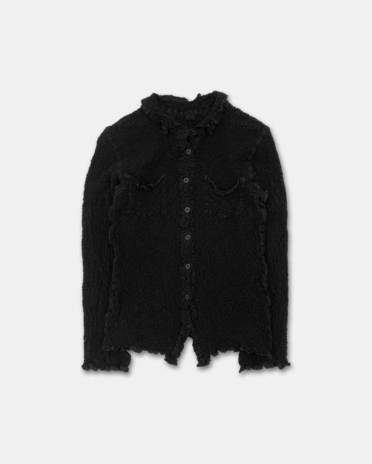 Issey Miyake 2010s Cauliflower Button Top Black