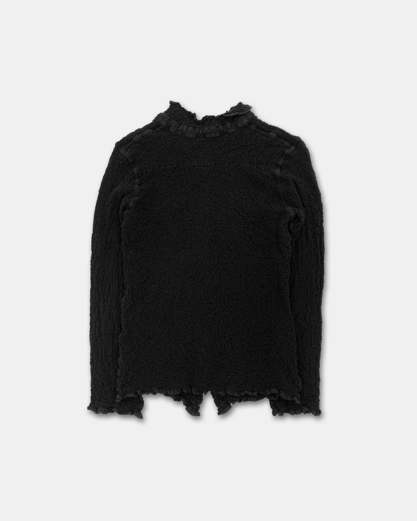 Issey Miyake 2010s Cauliflower Button Top Black