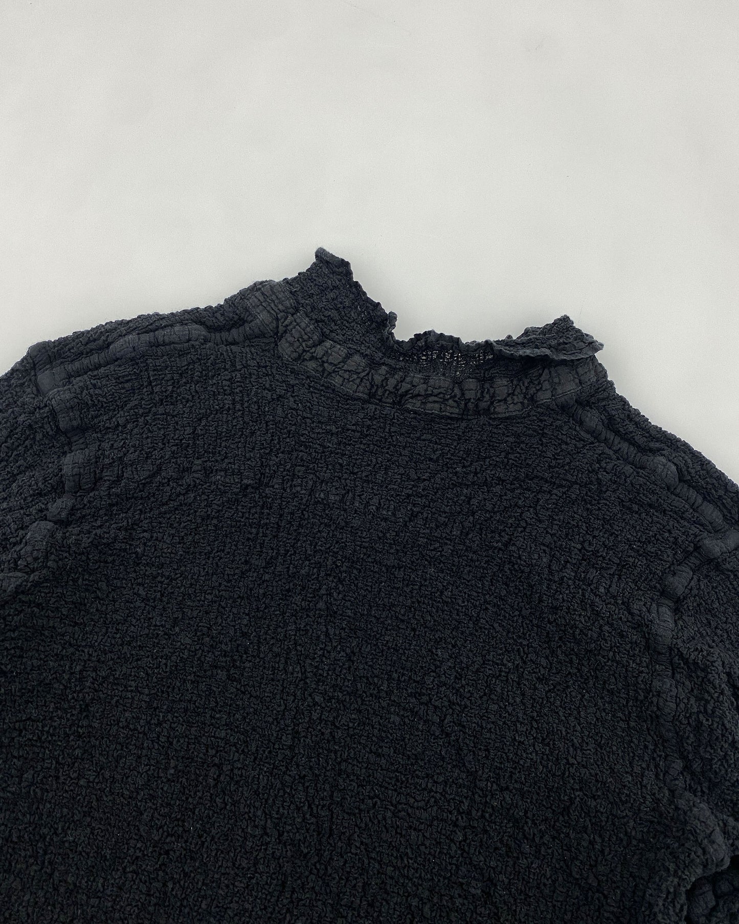 Issey Miyake 2010s Cauliflower Button Top Black