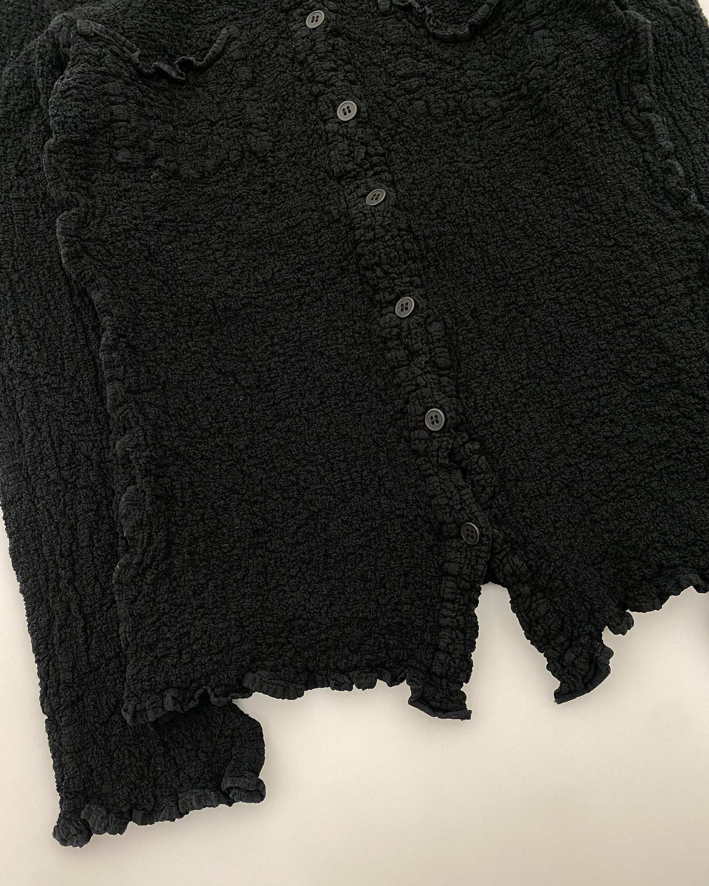 Issey Miyake 2010s Cauliflower Button Top Black