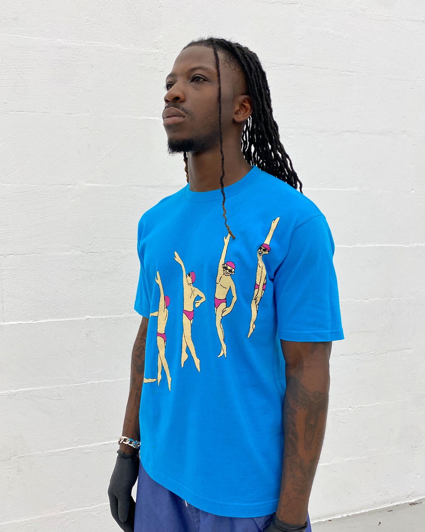 Issey Miyake AW1995 Swimmer T-Shirt Cyan