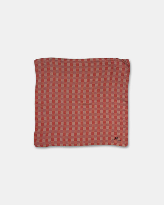 IM Issey Miyake 1980s Checkered Cloth Light Red