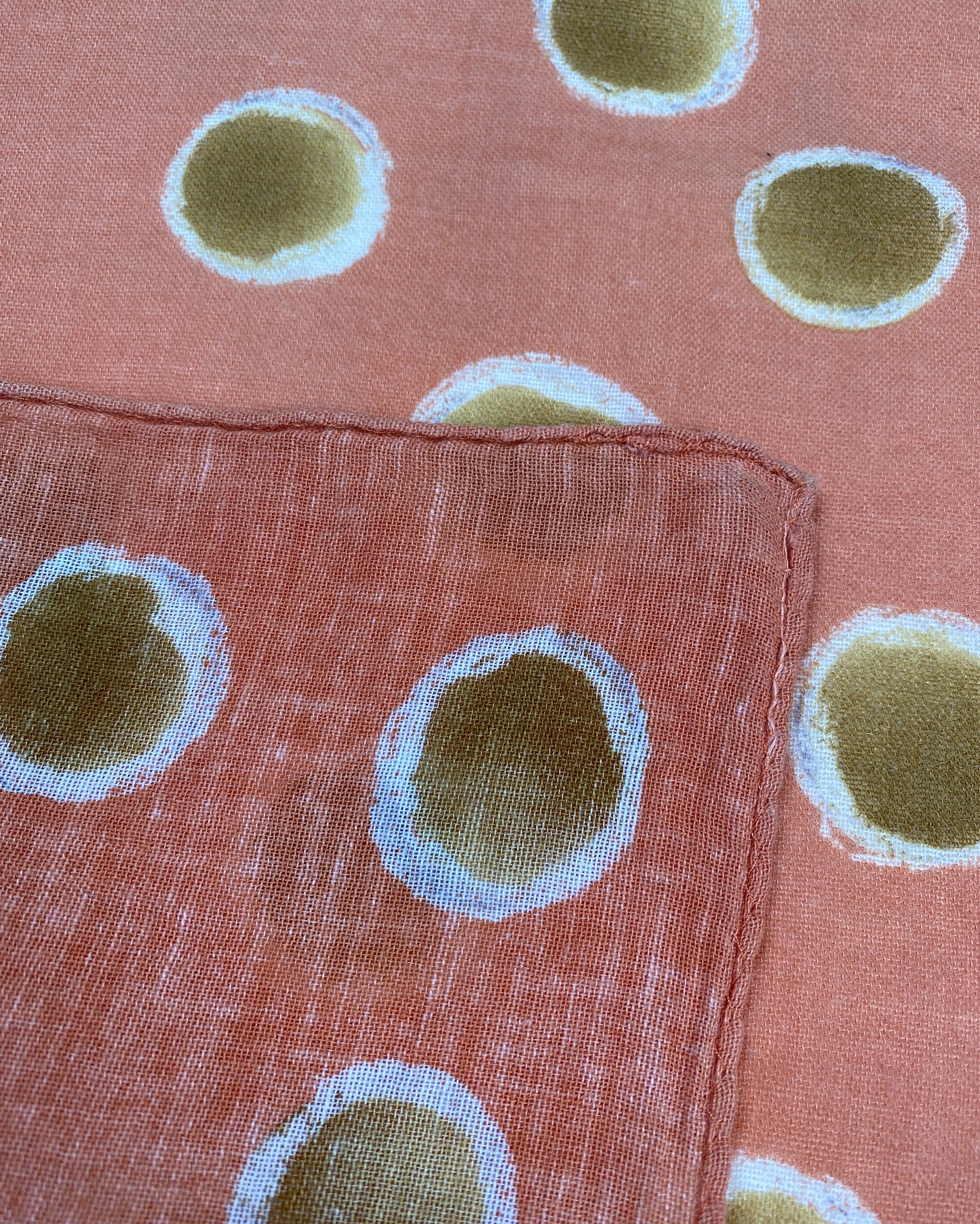 IM Miyake Design Studio 1980s Circles Cloth Orange