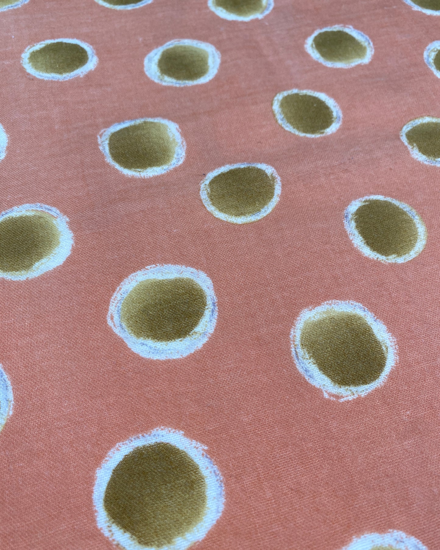 IM Miyake Design Studio 1980s Circles Cloth Orange