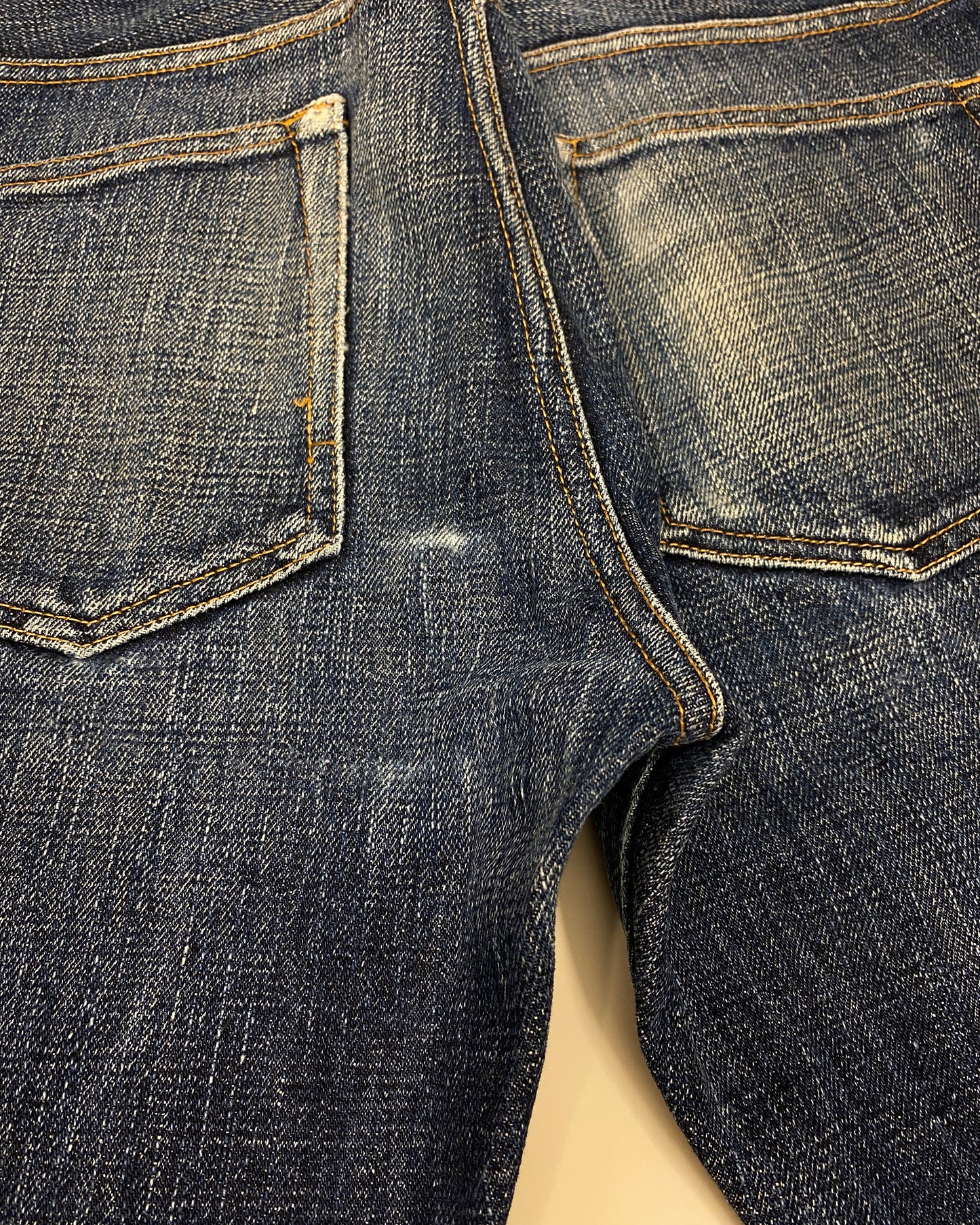 Japan Blue Jeans 2010s Faded Slim Fit Selvedge Denim Blue