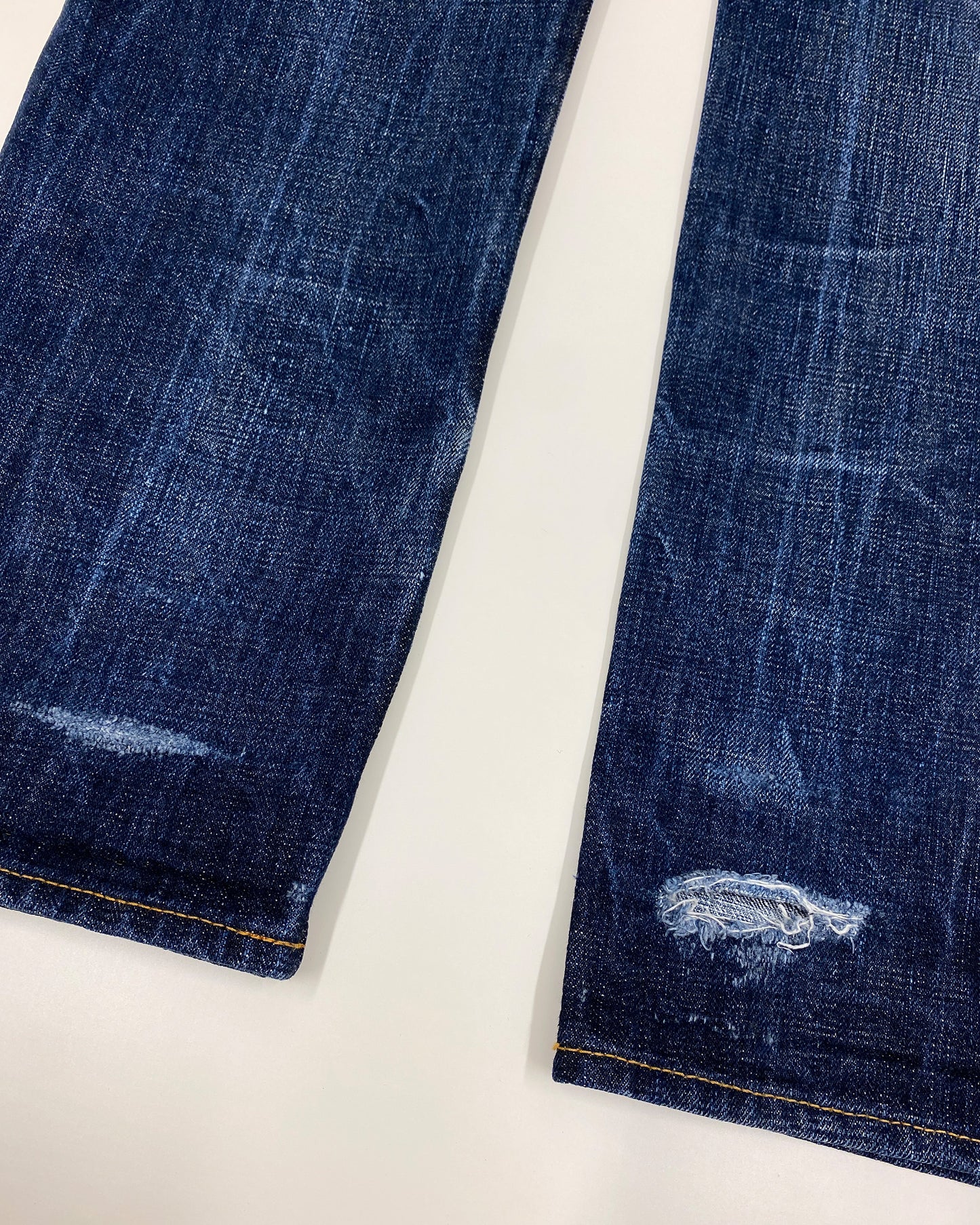 Japan Blue Jeans 2010s Faded Slim Fit Selvedge Denim Blue