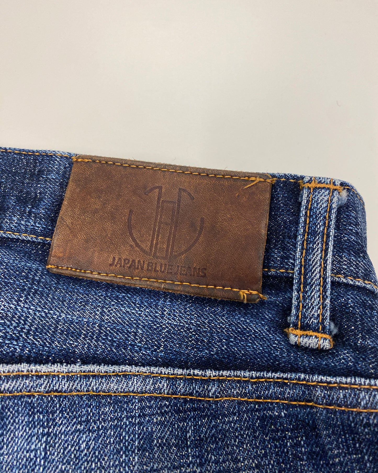 Japan Blue Jeans 2010s Faded Slim Fit Selvedge Denim Blue
