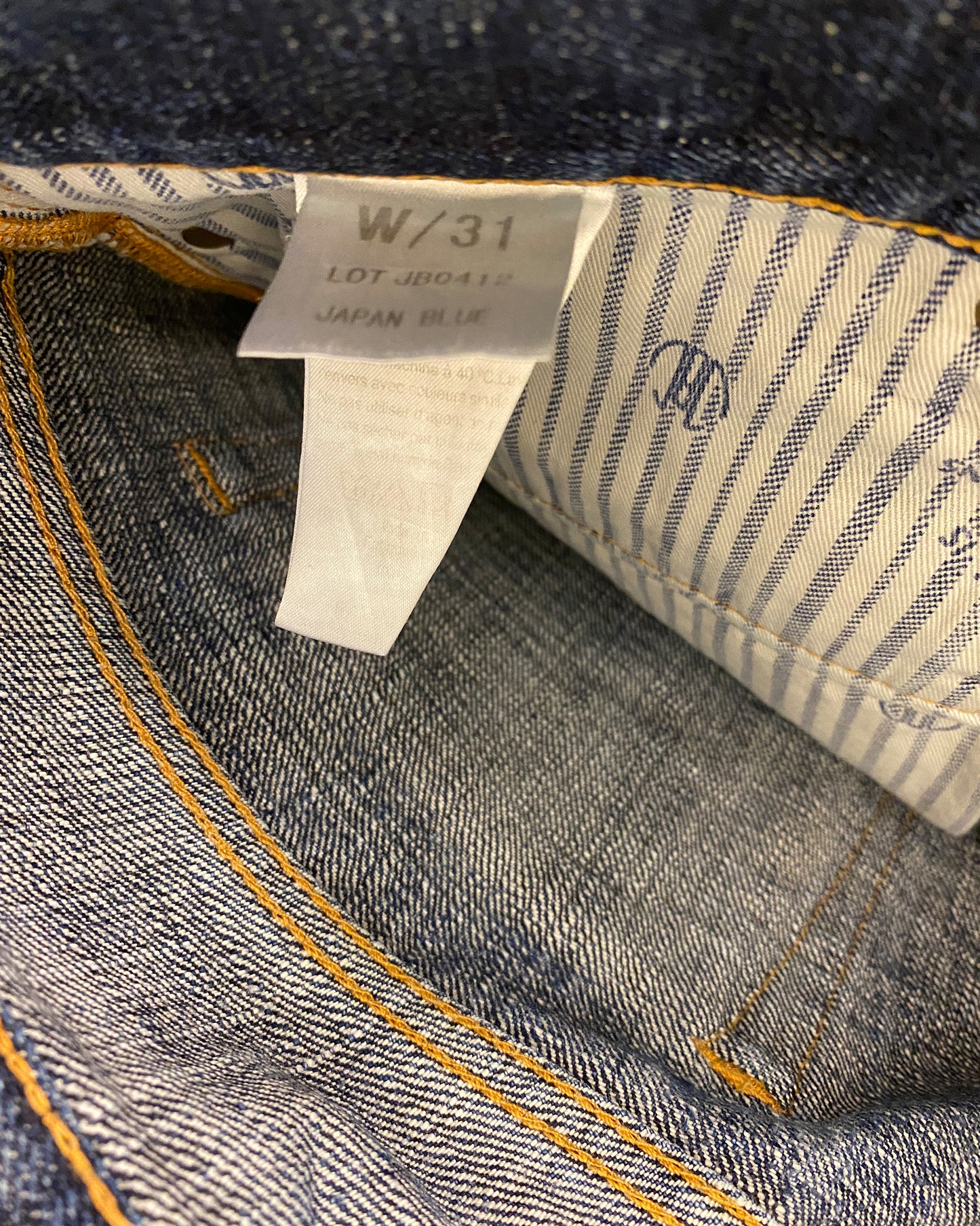 Japan Blue Jeans 2010s Faded Slim Fit Selvedge Denim Blue