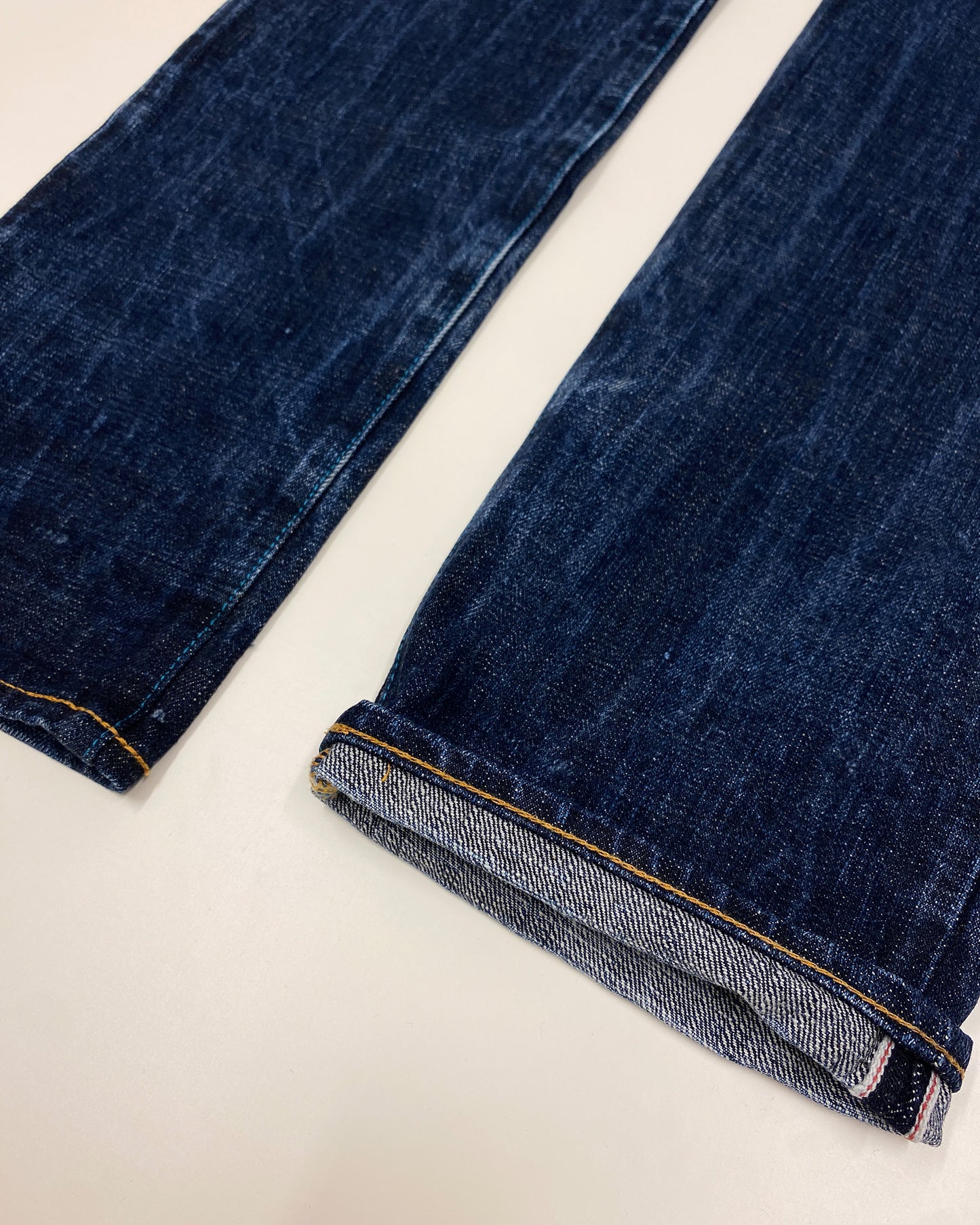 Japan Blue Jeans 2010s Faded Slim Fit Selvedge Denim Blue