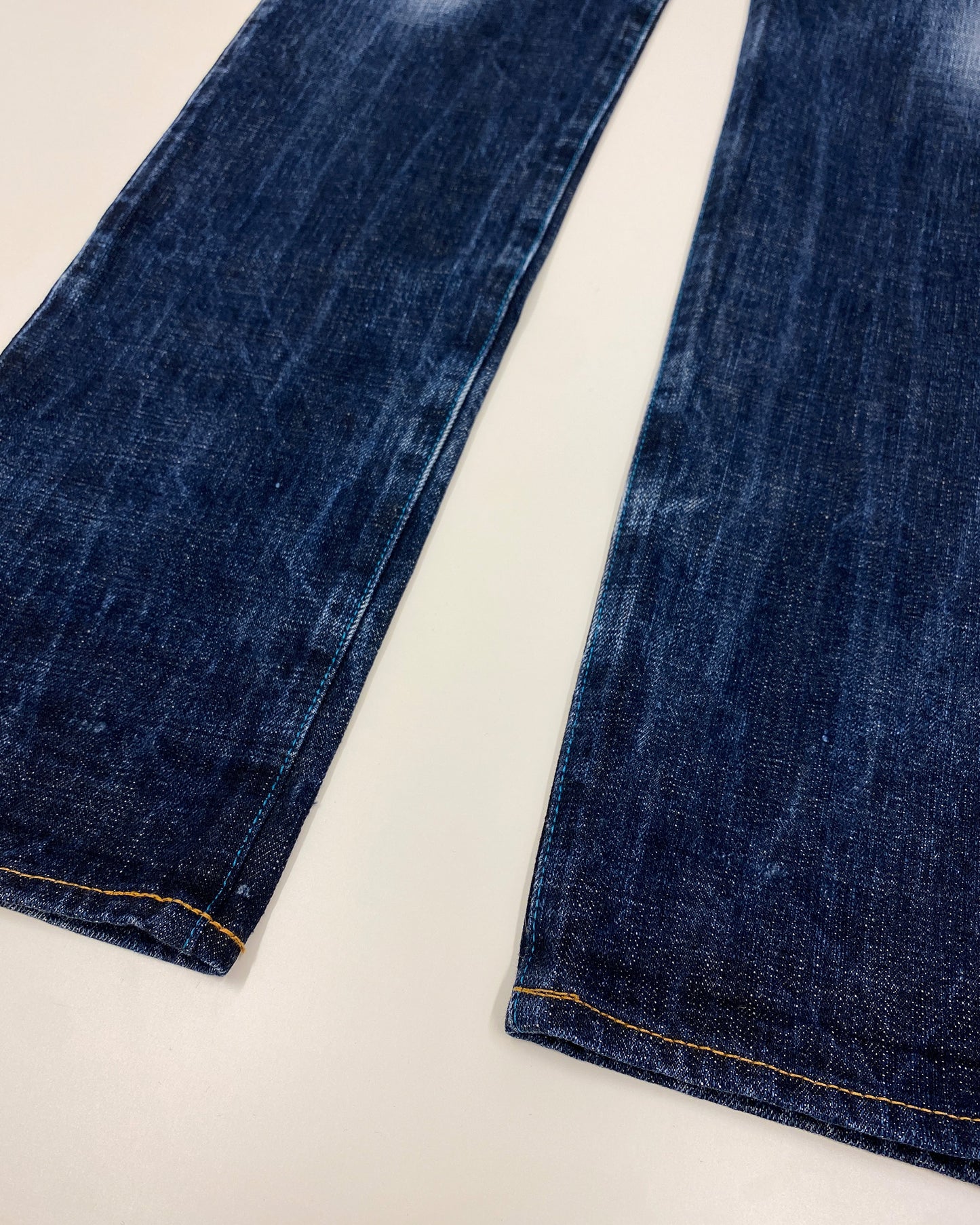 Japan Blue Jeans 2010s Faded Slim Fit Selvedge Denim Blue