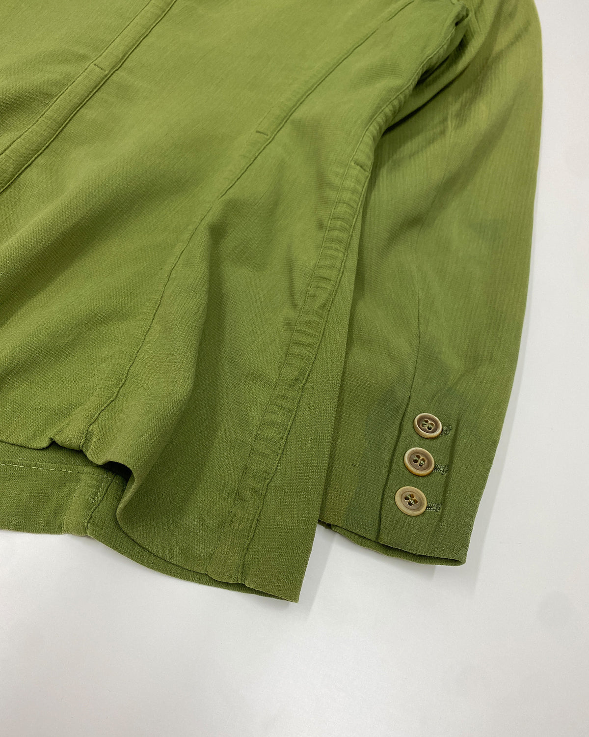 Jean Paul Gaultier Femme 1980s Faded Blazer Jacket Green