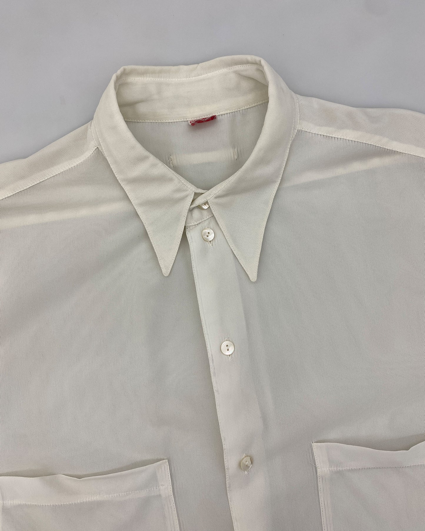 Jean Paul Gaultier Homme 1980s See Through Oversized Short Sleeve Shirt White