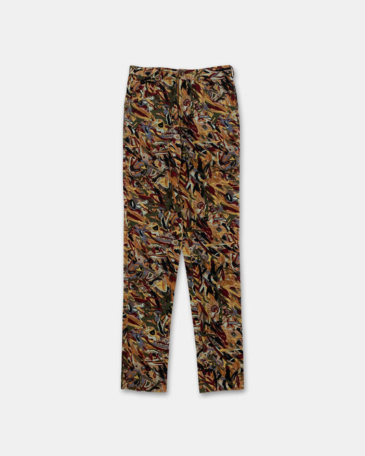 Jean Paul Gaultier Homme 1980s Abstract Art Pants Multicolor