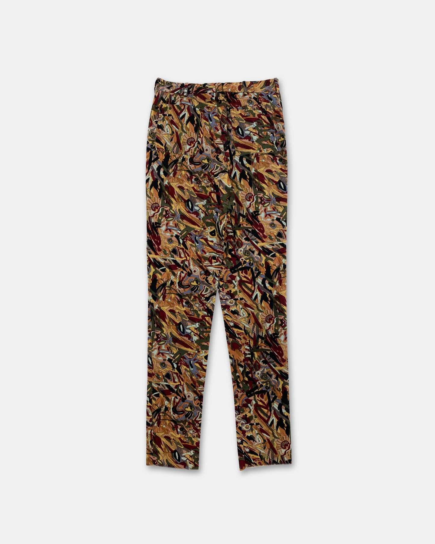 Jean Paul Gaultier Homme 1980s Abstract Art Pants Multicolor