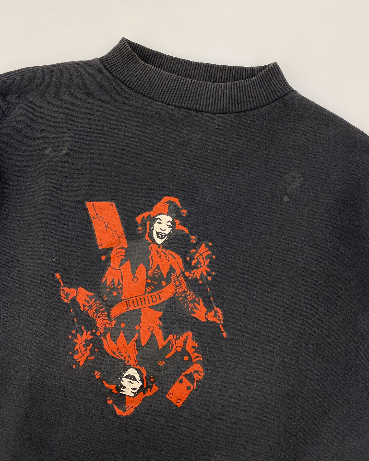 Gaultier Junior 1990s Joker Graphic Crewneck Black