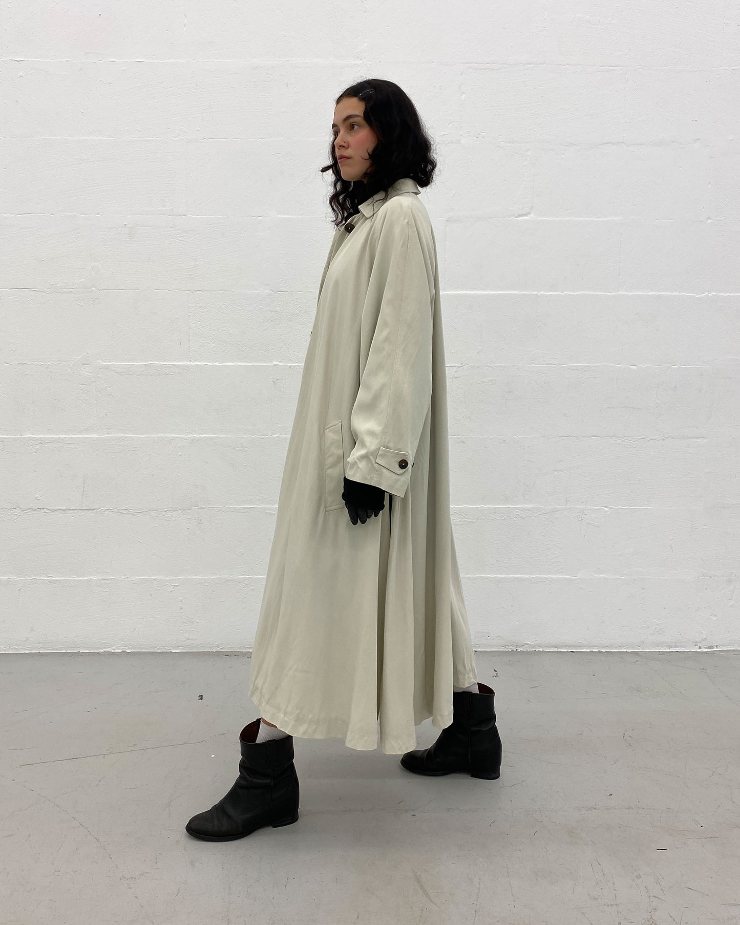 Jean Paul Gaultier Femme 1990s Ultra Floaty Coat Creme