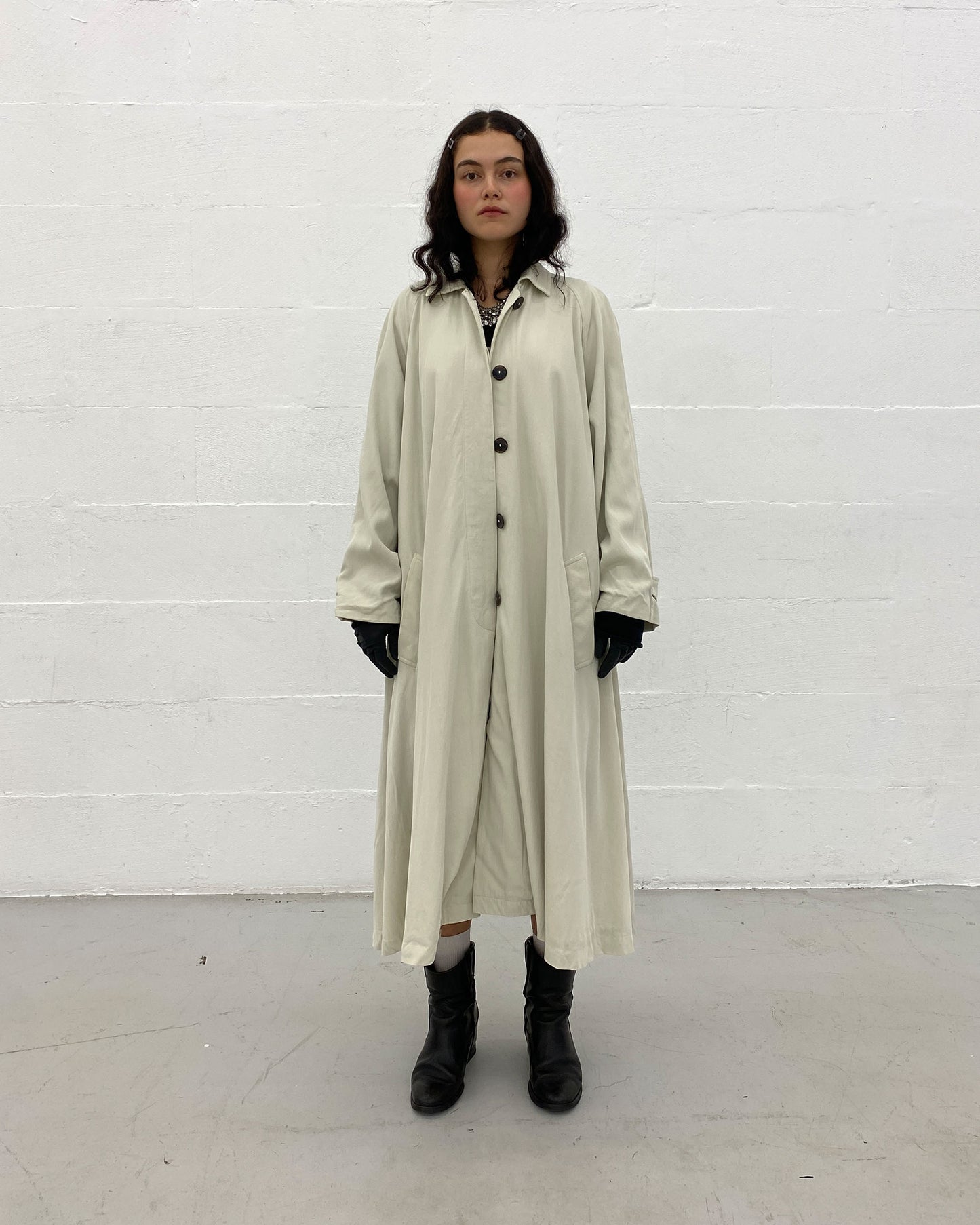 Jean Paul Gaultier Femme 1990s Ultra Floaty Coat Creme