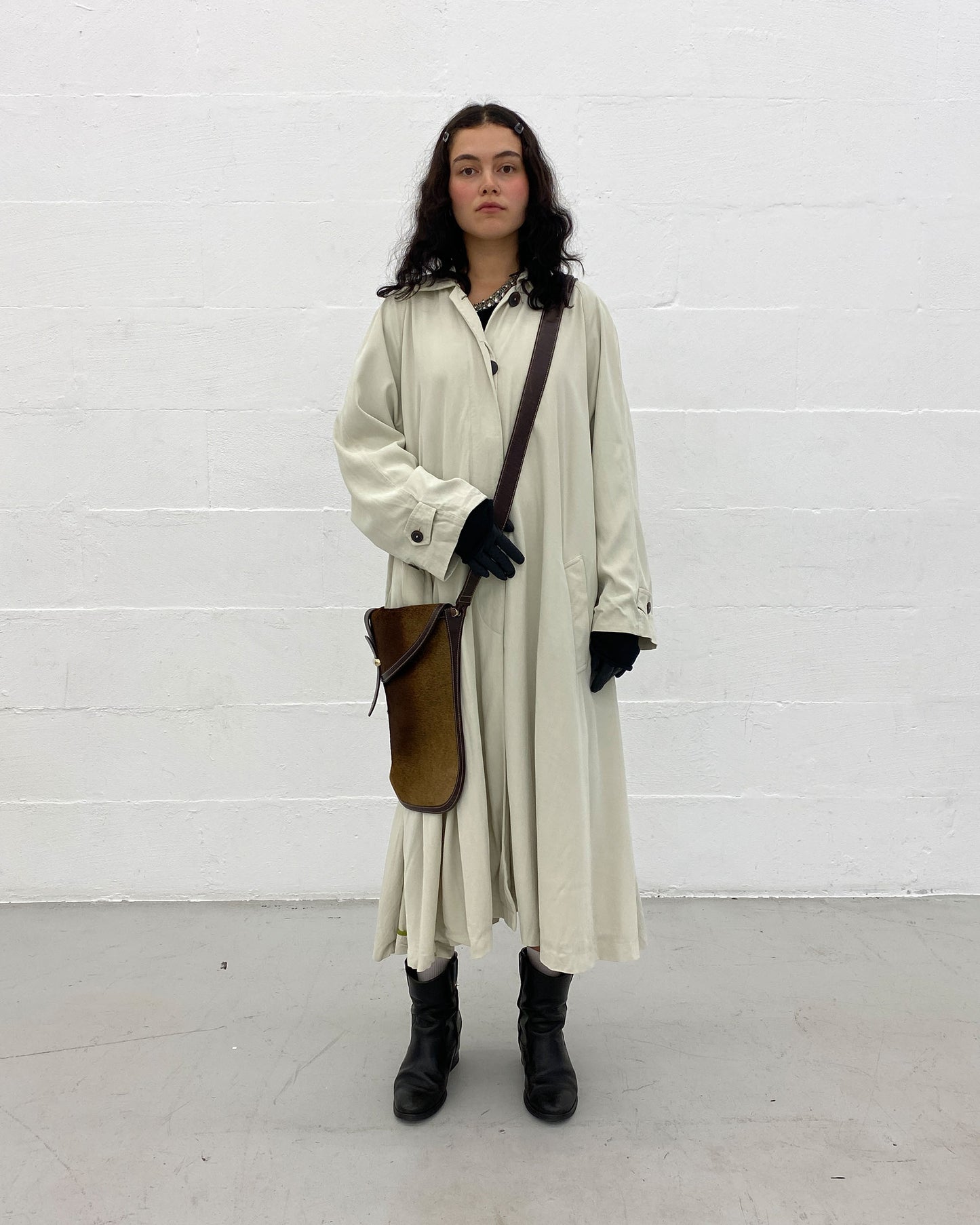 Jean Paul Gaultier Femme 1990s Ultra Floaty Coat Creme