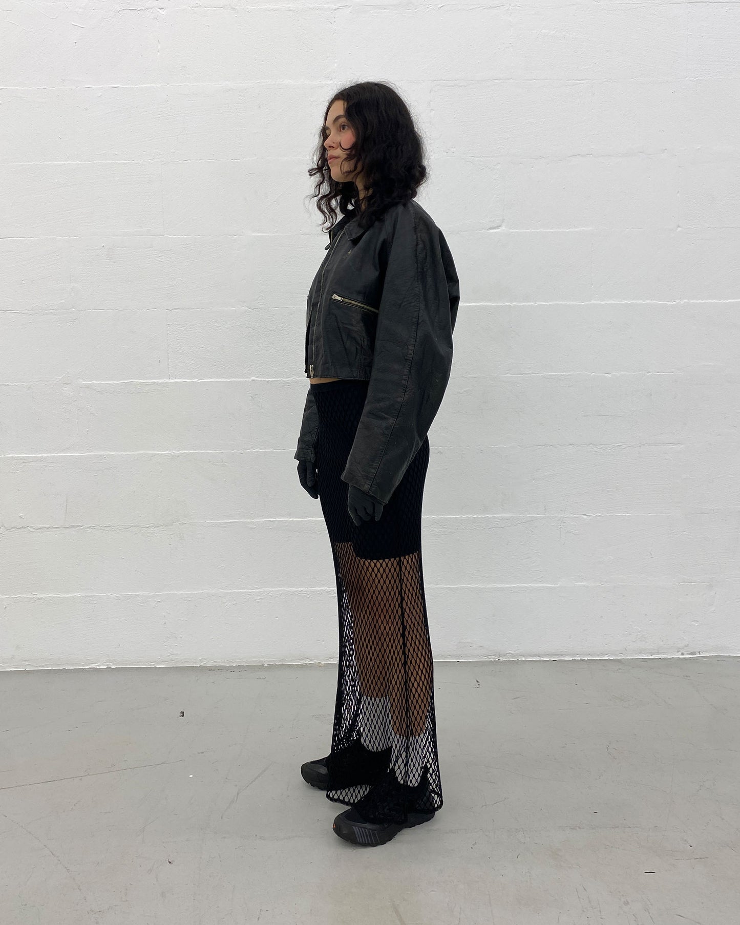 Jean Paul Gaultier Femme 1990s Fishnet Skirt Black