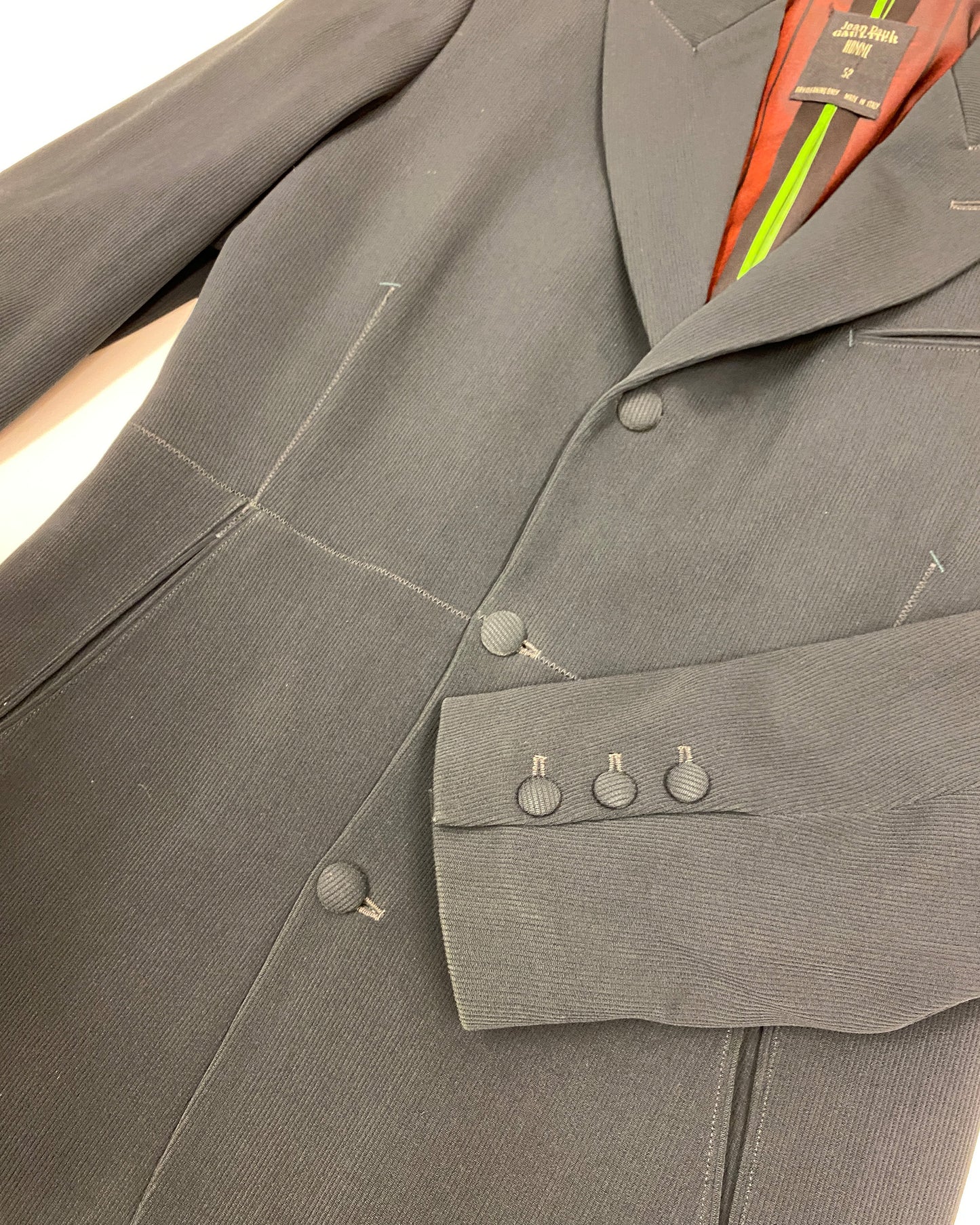 Jean Paul Gaultier Homme 1990s Structured Blazer Jacket Dark Green