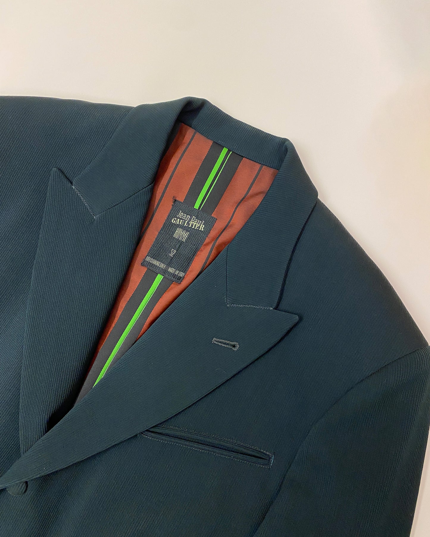 Jean Paul Gaultier Homme 1990s Structured Blazer Jacket Dark Green