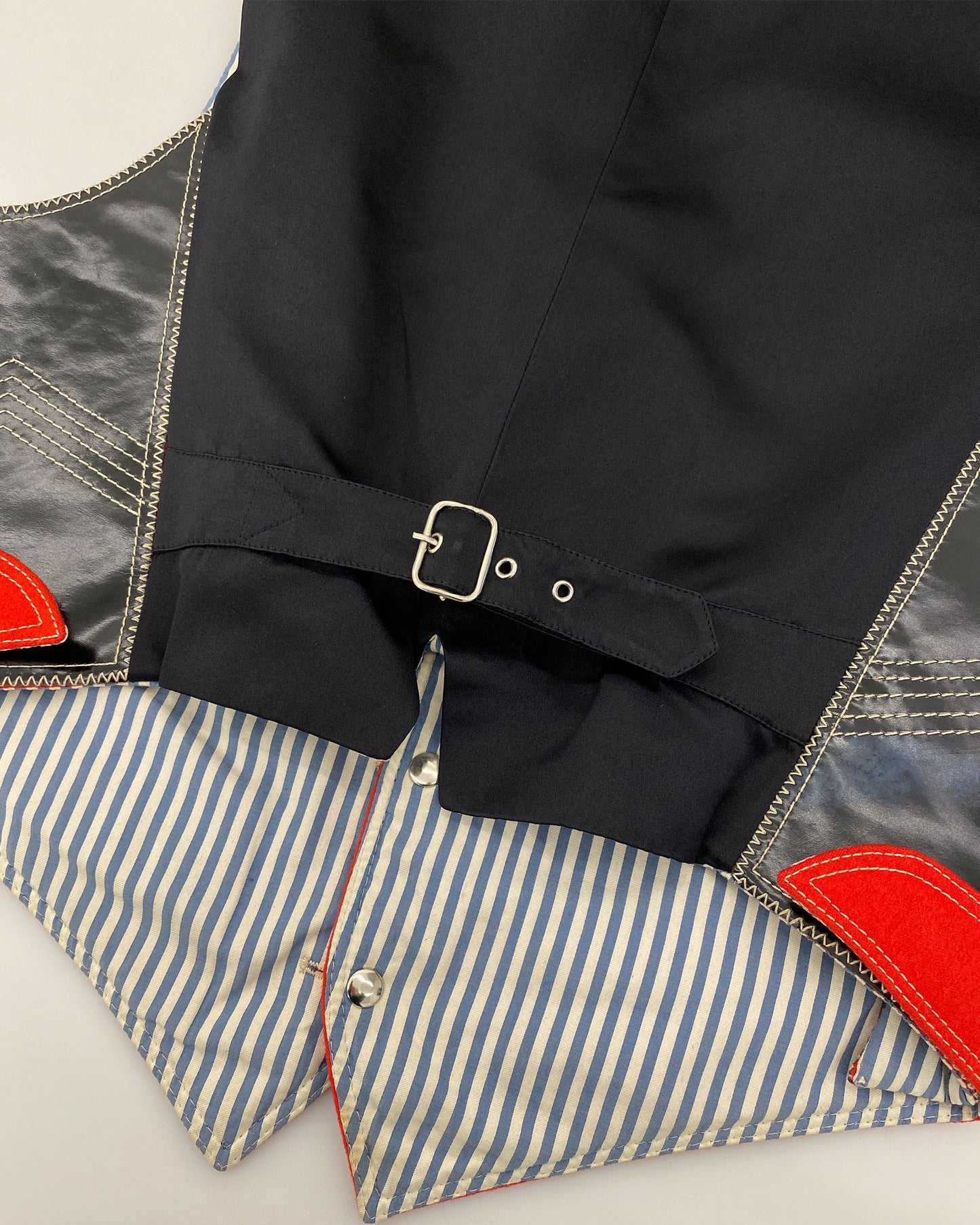 Jean Paul Gaultier Homme 1990s Suit Vest Red Black