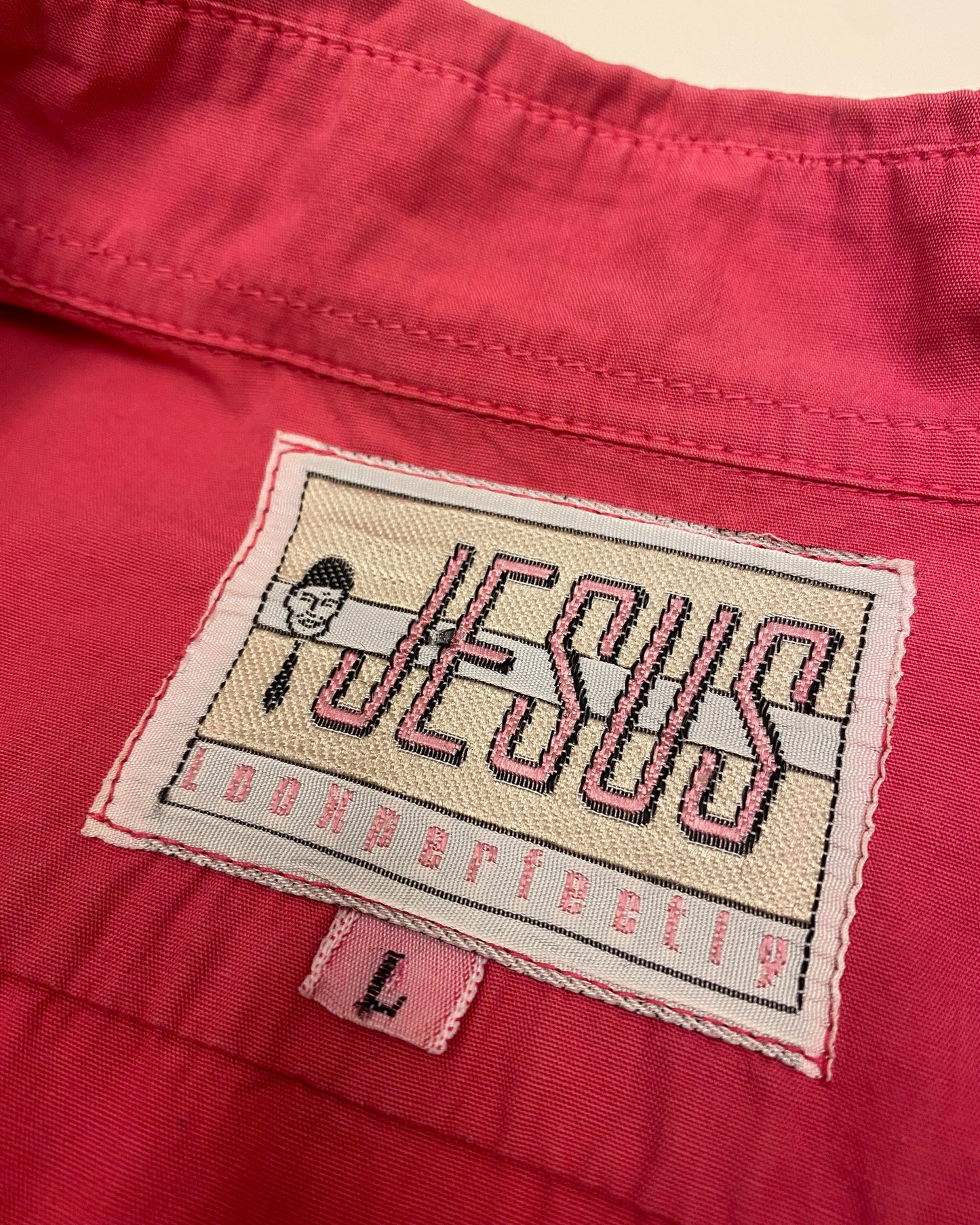 Jesus 1980s Chest Pocket Shirt Pink