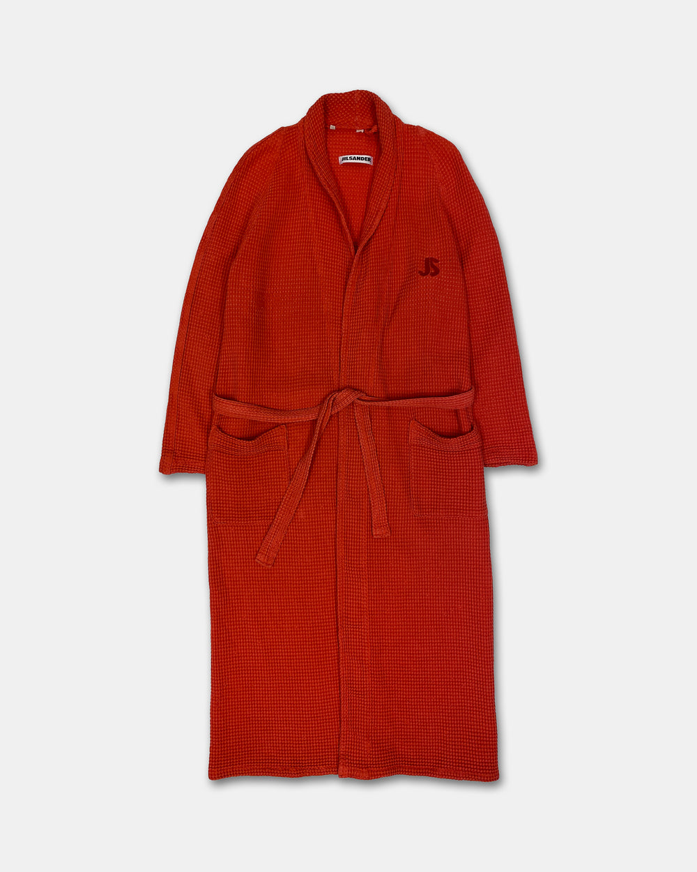 Jil Sander 1990s Cotton Bathorbe Coat Red