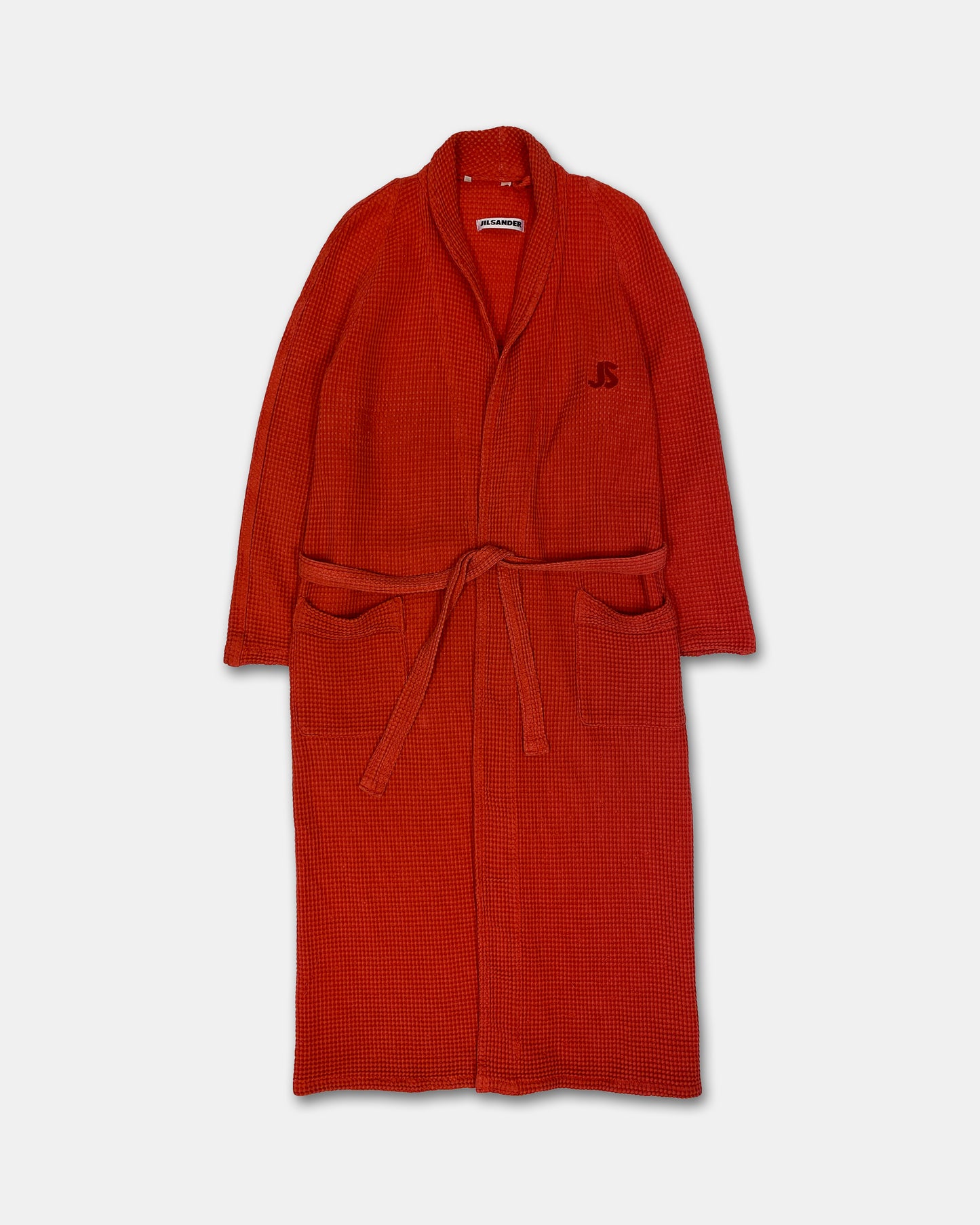 Jil Sander 1990s Cotton Bathorbe Coat Red