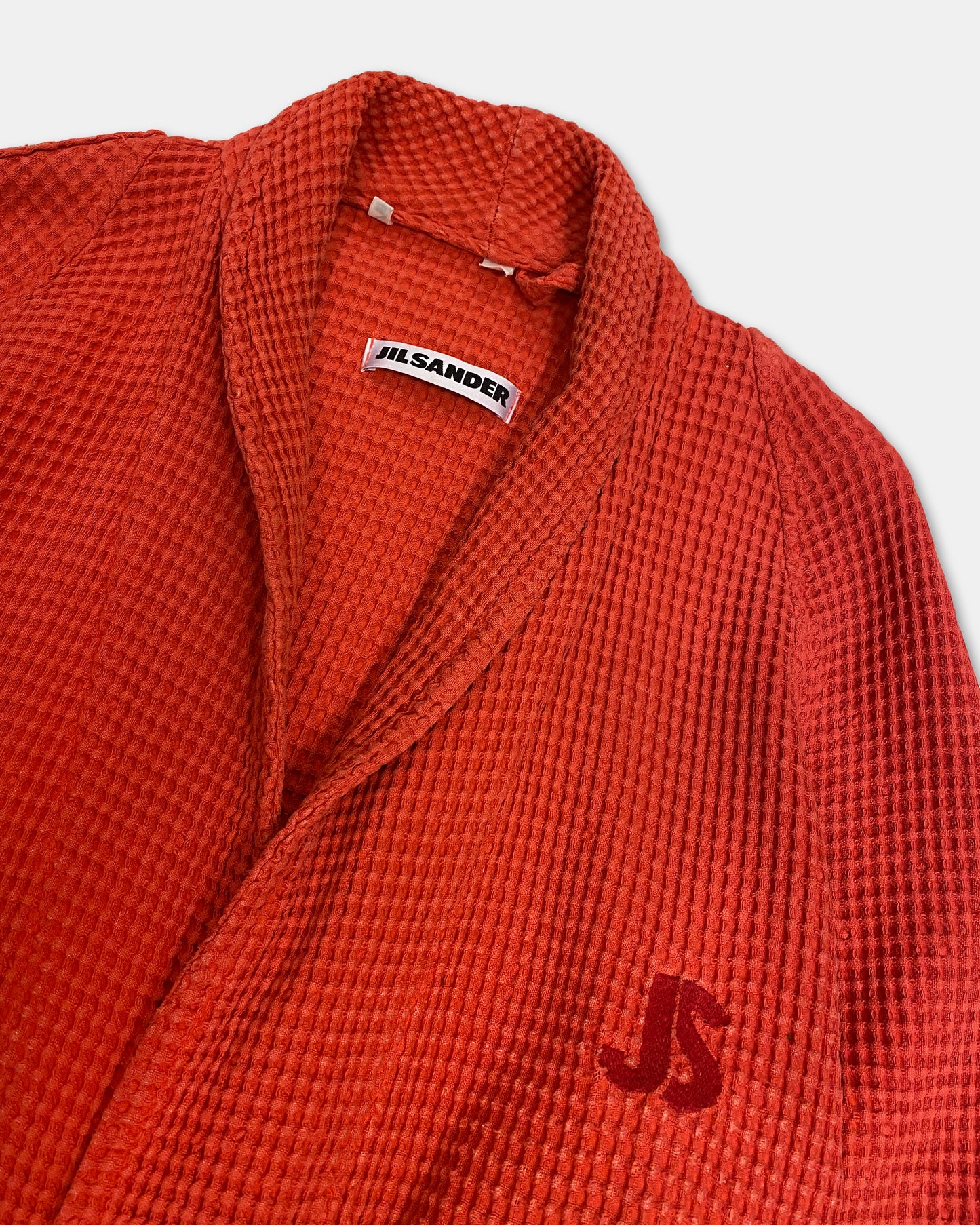 Jil Sander 1990s Cotton Bathorbe Coat Red