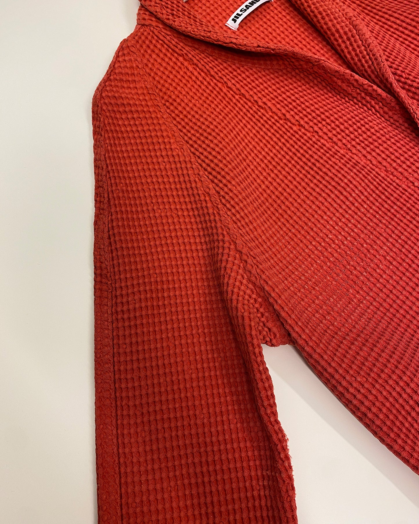 Jil Sander 1990s Cotton Bathorbe Coat Red