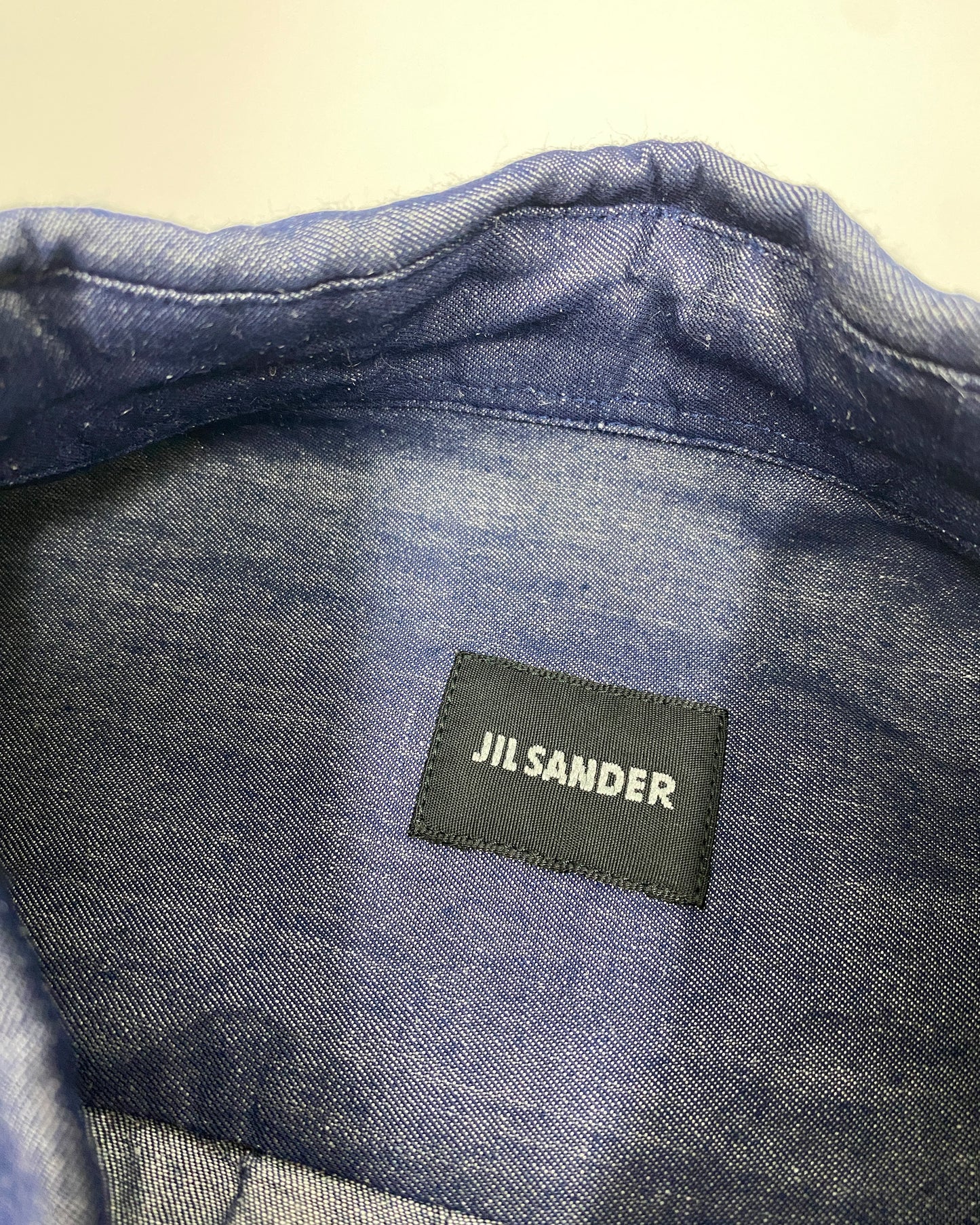 Jil Sander 2010s Ramie Relaxed Fit Blouse Top Blue
