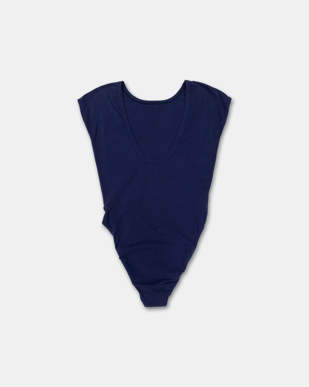 Jil Sander 1980s Basic Body Top Blue