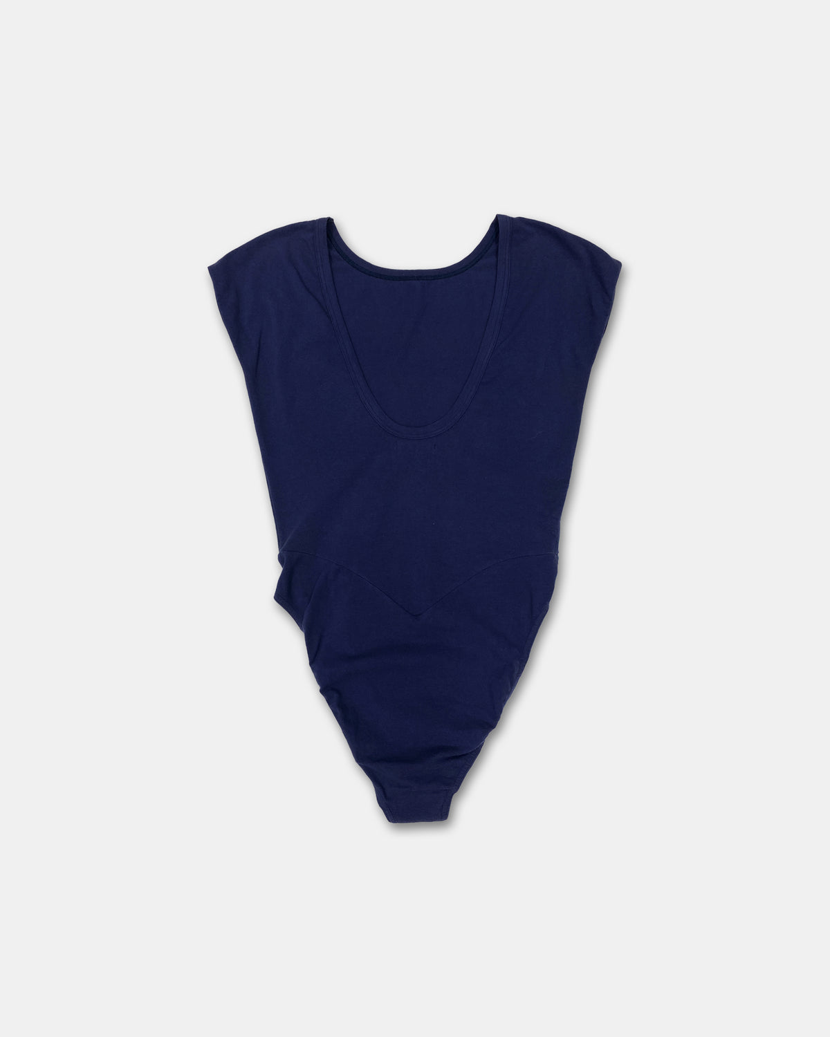 Jil Sander 1980s Basic Body Top Blue