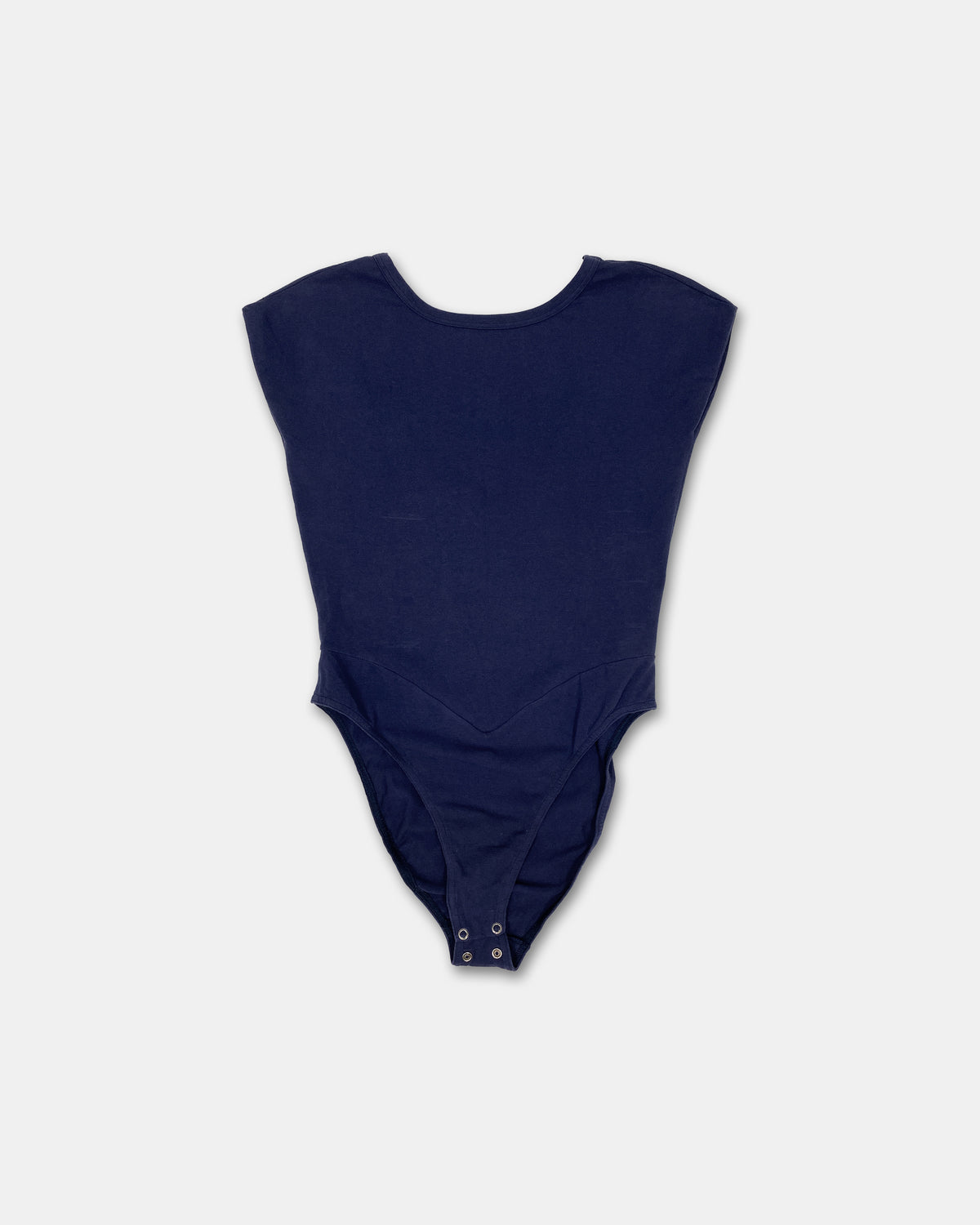 Jil Sander 1980s Basic Body Top Blue