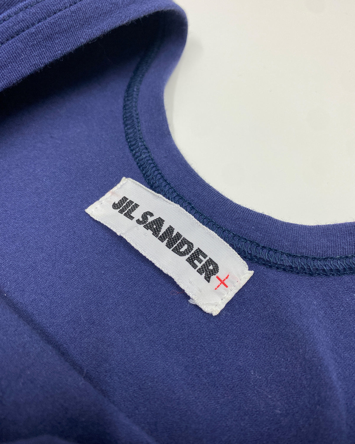 Jil Sander 1980s Basic Body Top Blue